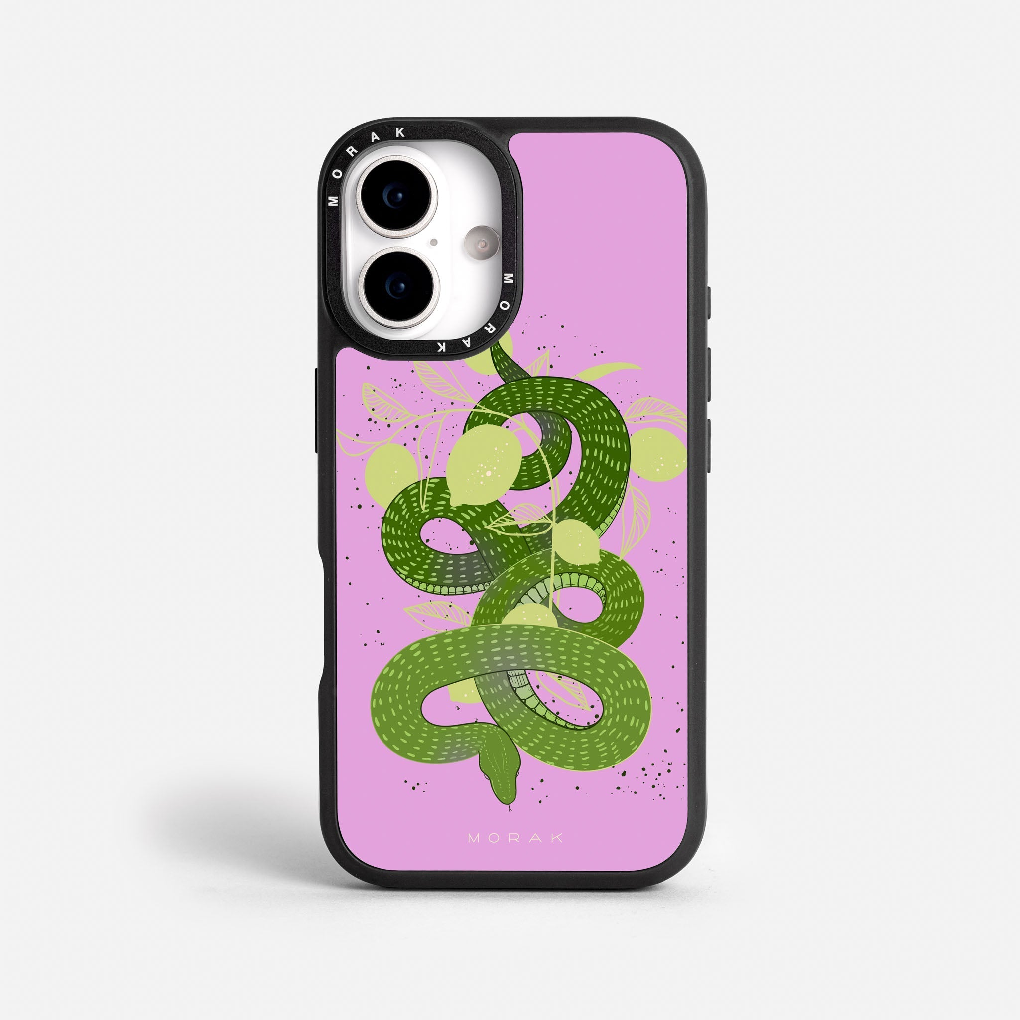 Case Green Snake - Blanco Premium – Protección antigolpe | Diseño colombiano | Morak