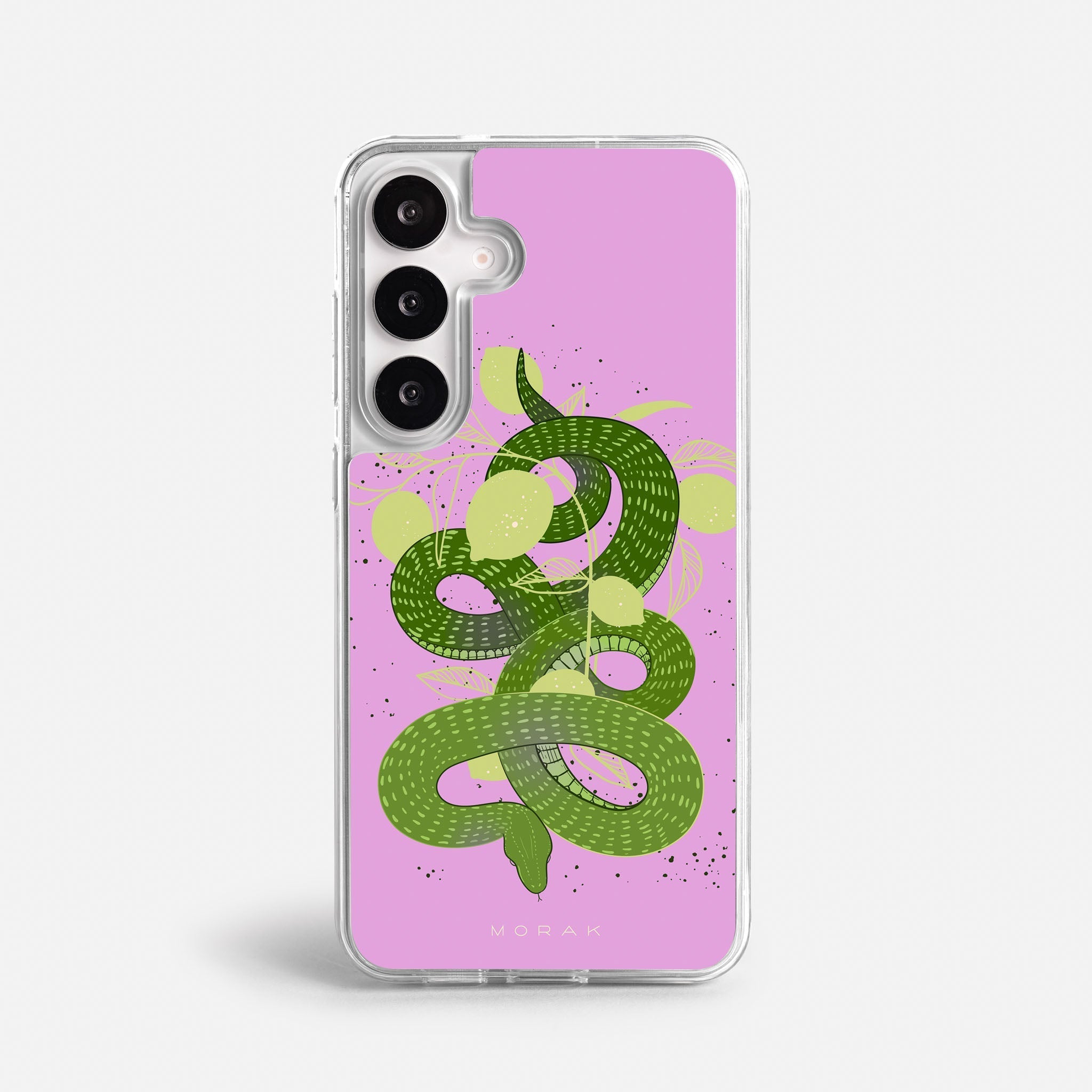 Case Green Snake - Blanco Premium – Protección antigolpe | Diseño colombiano | Morak