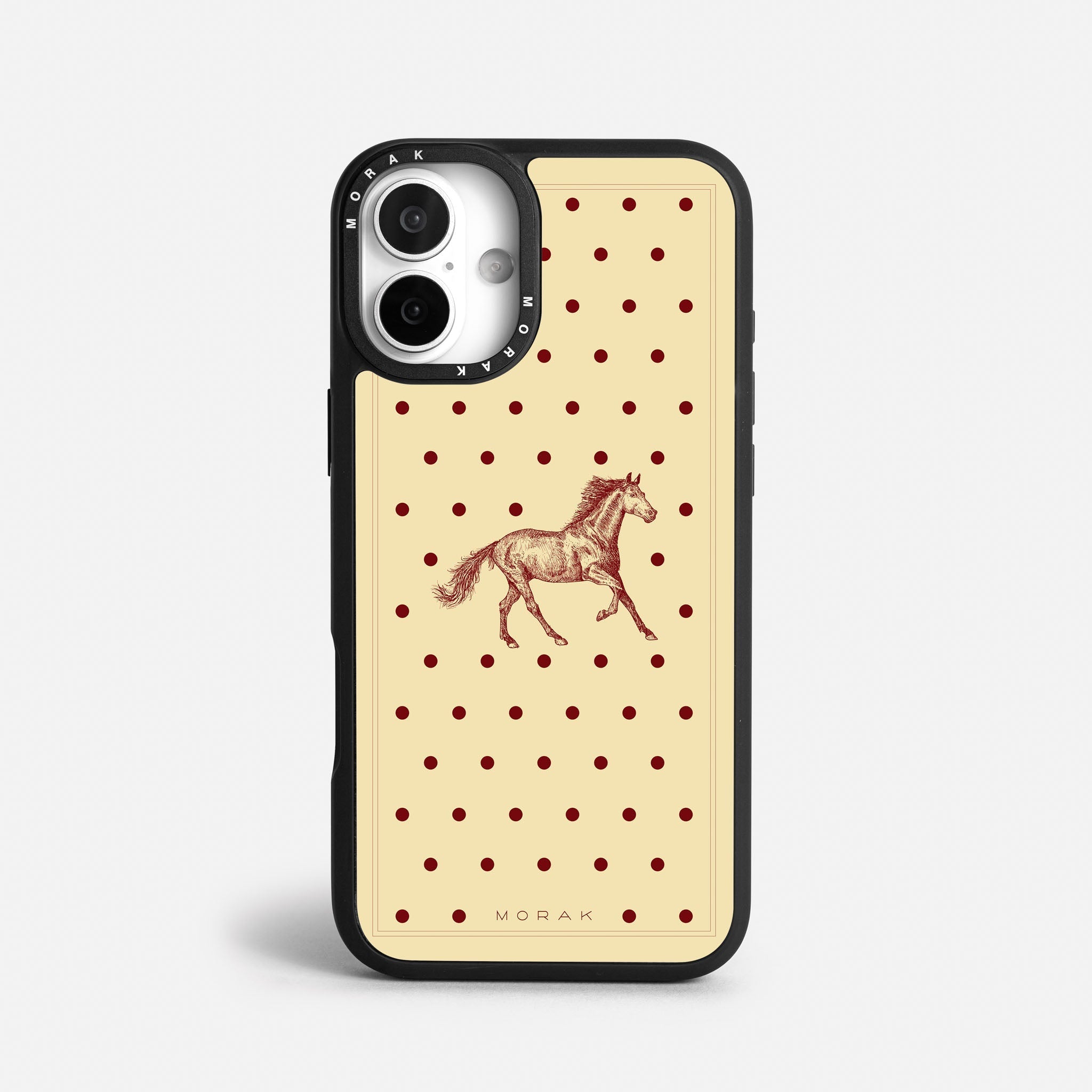 Case Horse Dots - Blanco Premium – Protección antigolpe | Diseño colombiano | Morak