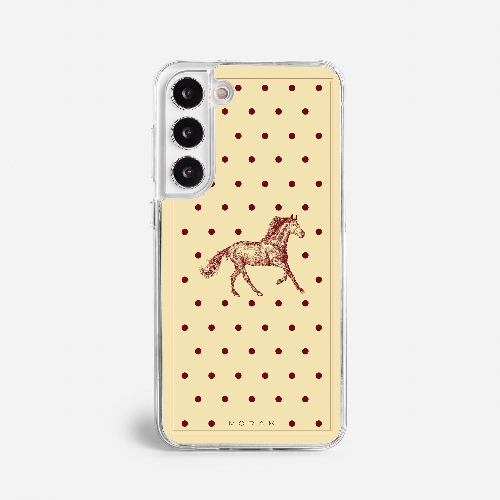 Case Horse Dots - Blanco Premium – Protección antigolpe | Diseño colombiano | Morak