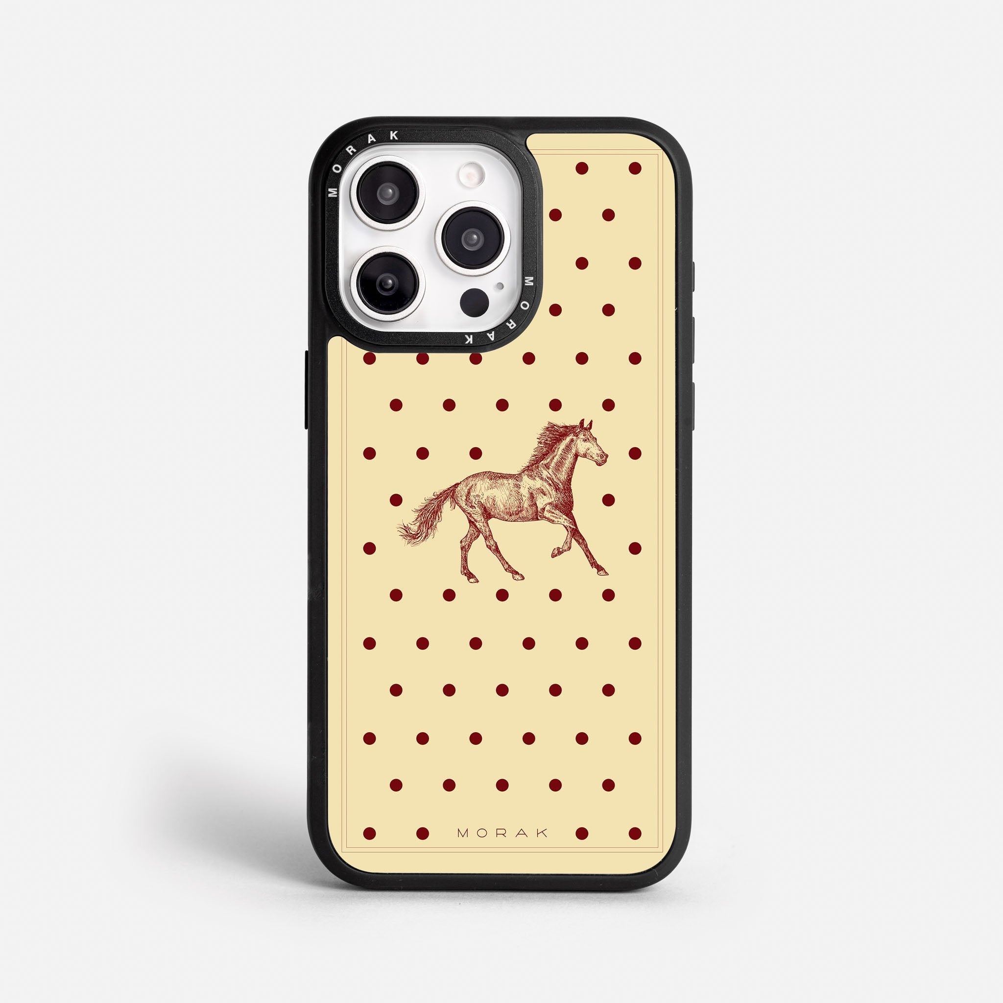 Case Horse Dots - Blanco Premium – Protección antigolpe | Diseño colombiano | Morak