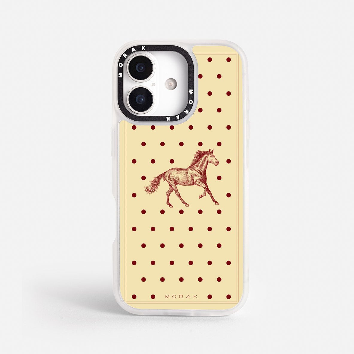 Case Horse Dots - Blanco Premium – Protección antigolpe | Diseño colombiano | Morak
