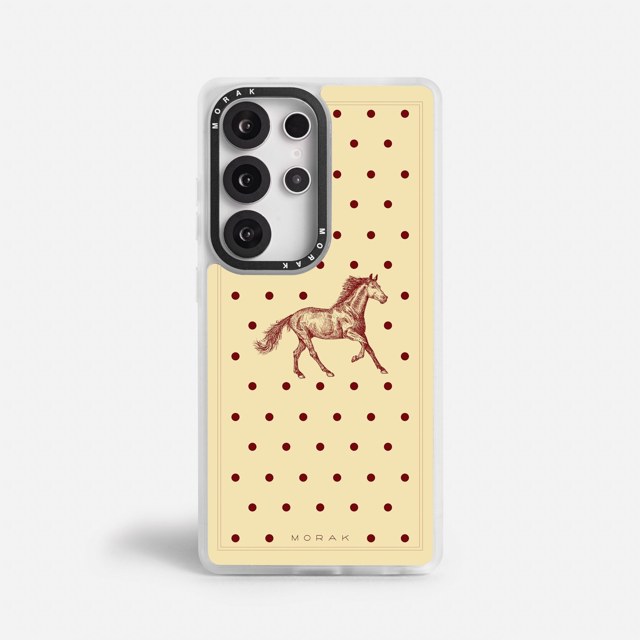 Case Horse Dots - Blanco Premium – Protección antigolpe | Diseño colombiano | Morak