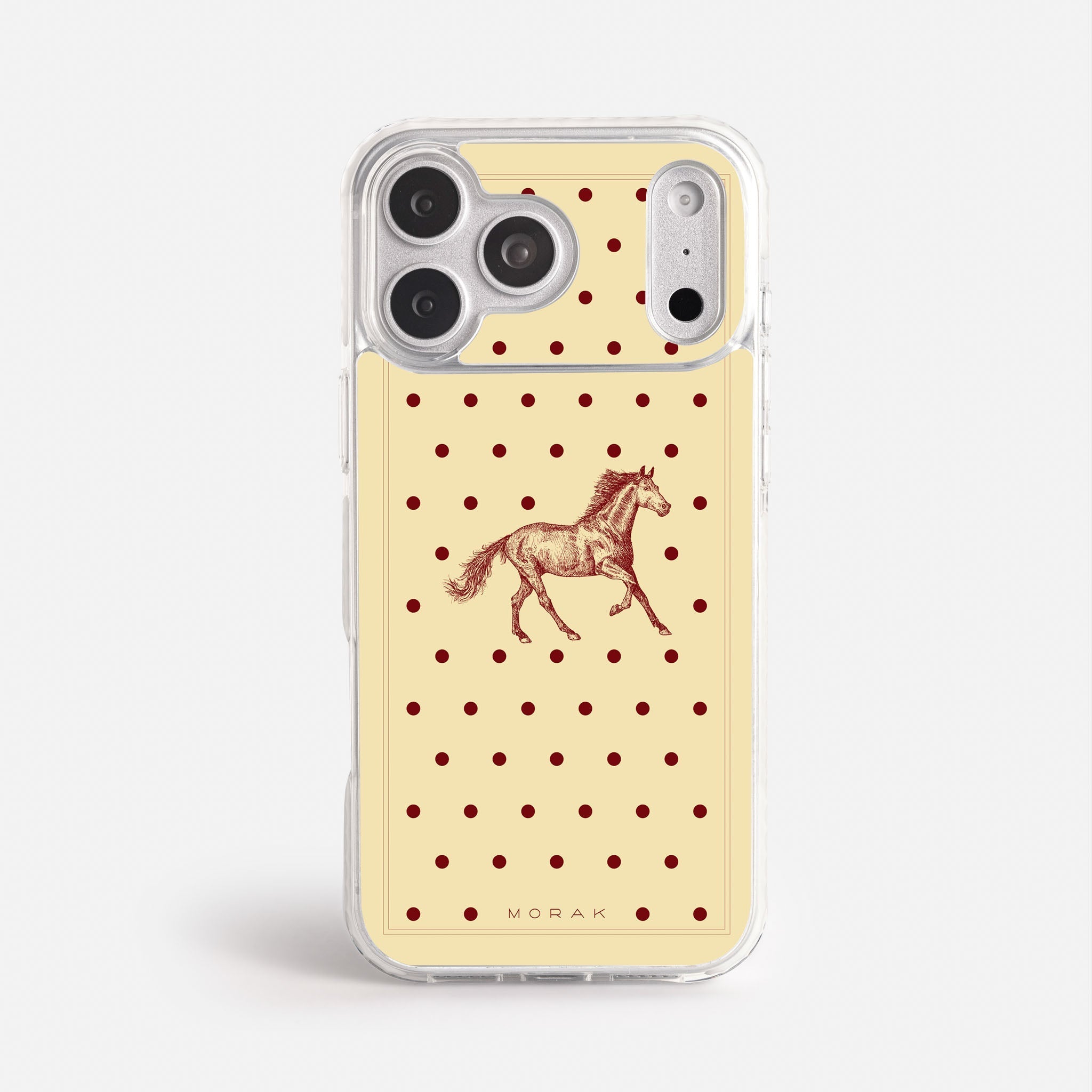 Case Horse Dots - Blanco Premium – Protección antigolpe | Diseño colombiano | Morak
