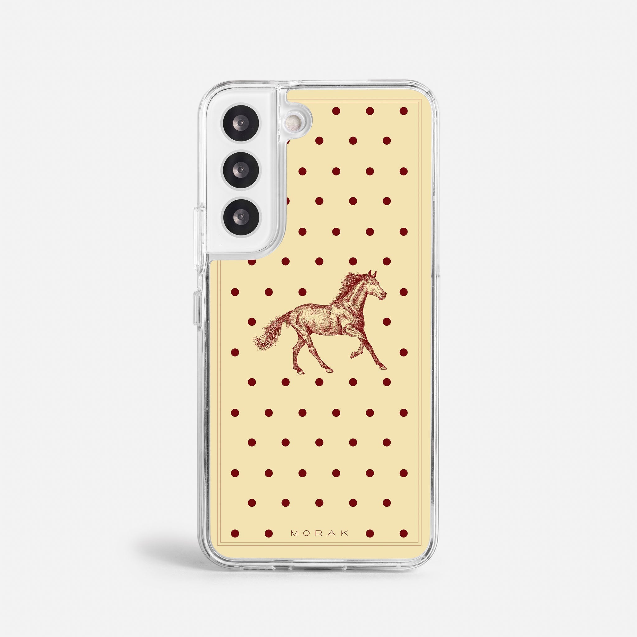 Case Horse Dots - Blanco Premium – Protección antigolpe | Diseño colombiano | Morak