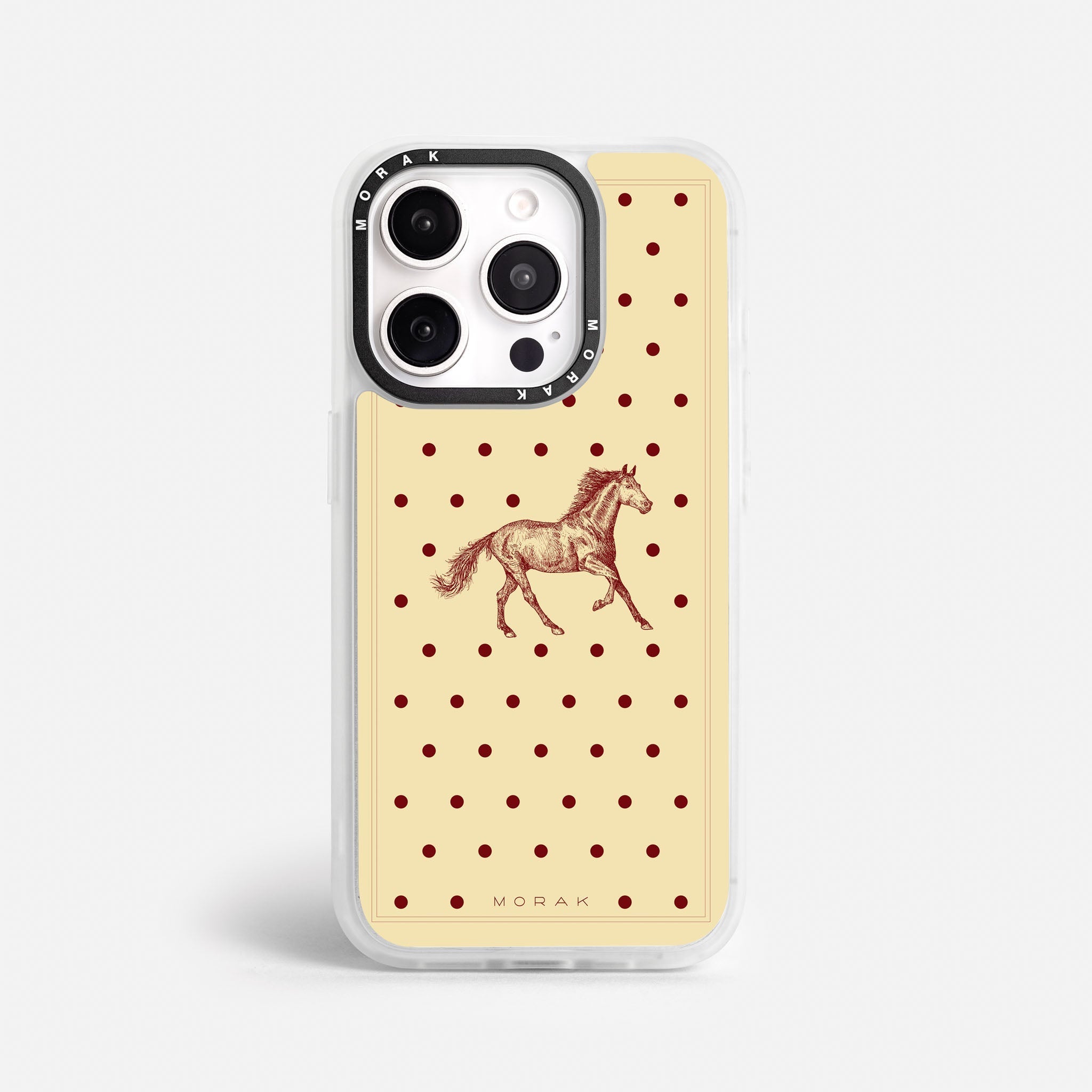 Case Horse Dots - Blanco Premium – Protección antigolpe | Diseño colombiano | Morak