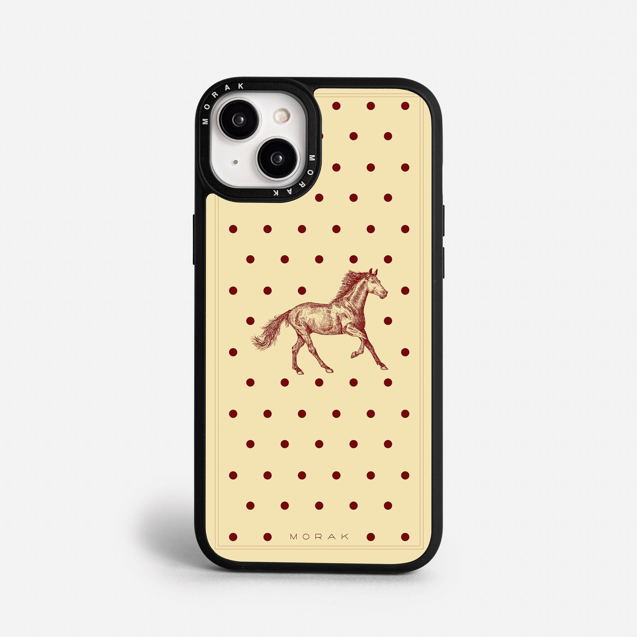 Case Horse Dots - Blanco Premium – Protección antigolpe | Diseño colombiano | Morak