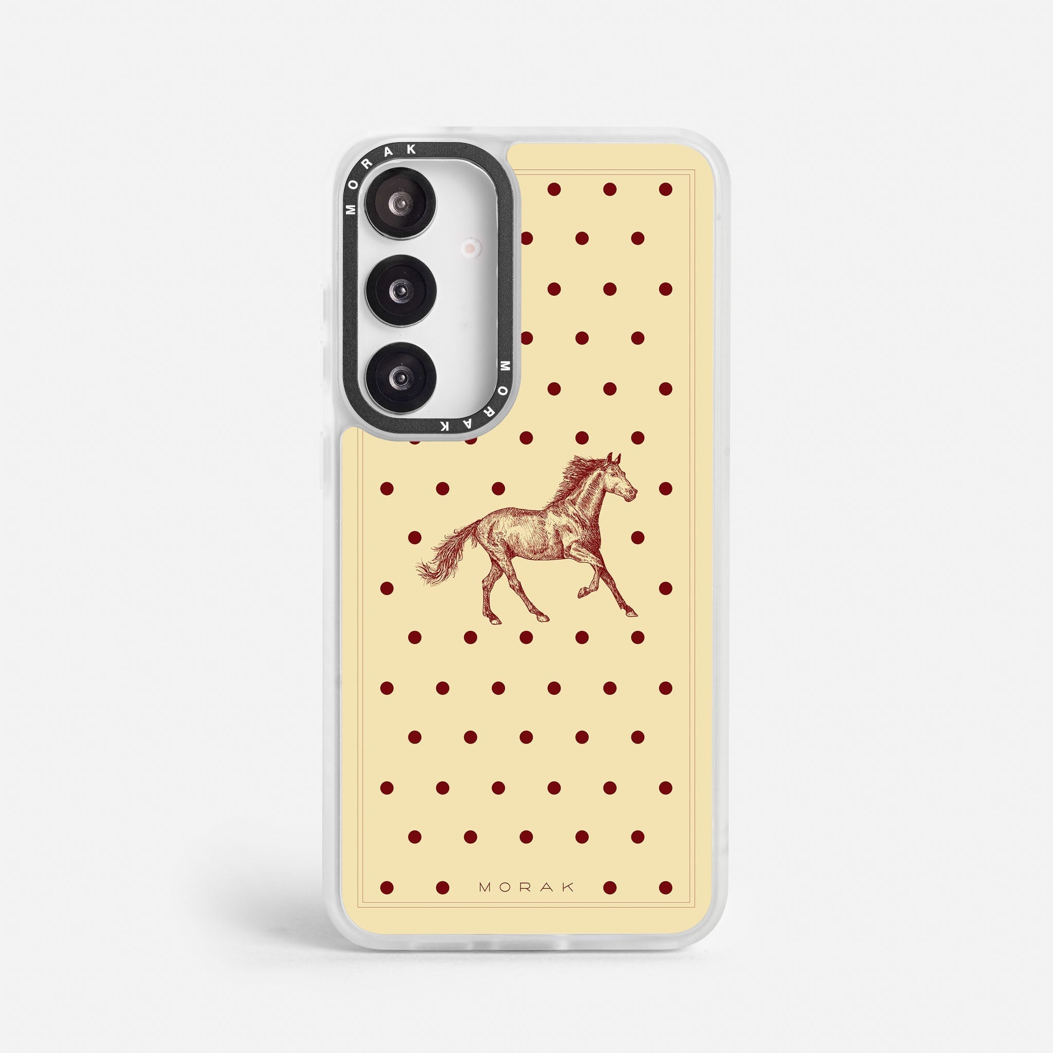 Case Horse Dots - Blanco Premium – Protección antigolpe | Diseño colombiano | Morak