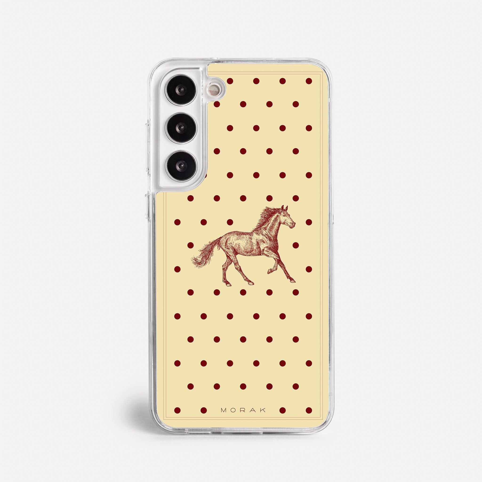 Case Horse Dots - Blanco Premium – Protección antigolpe | Diseño colombiano | Morak