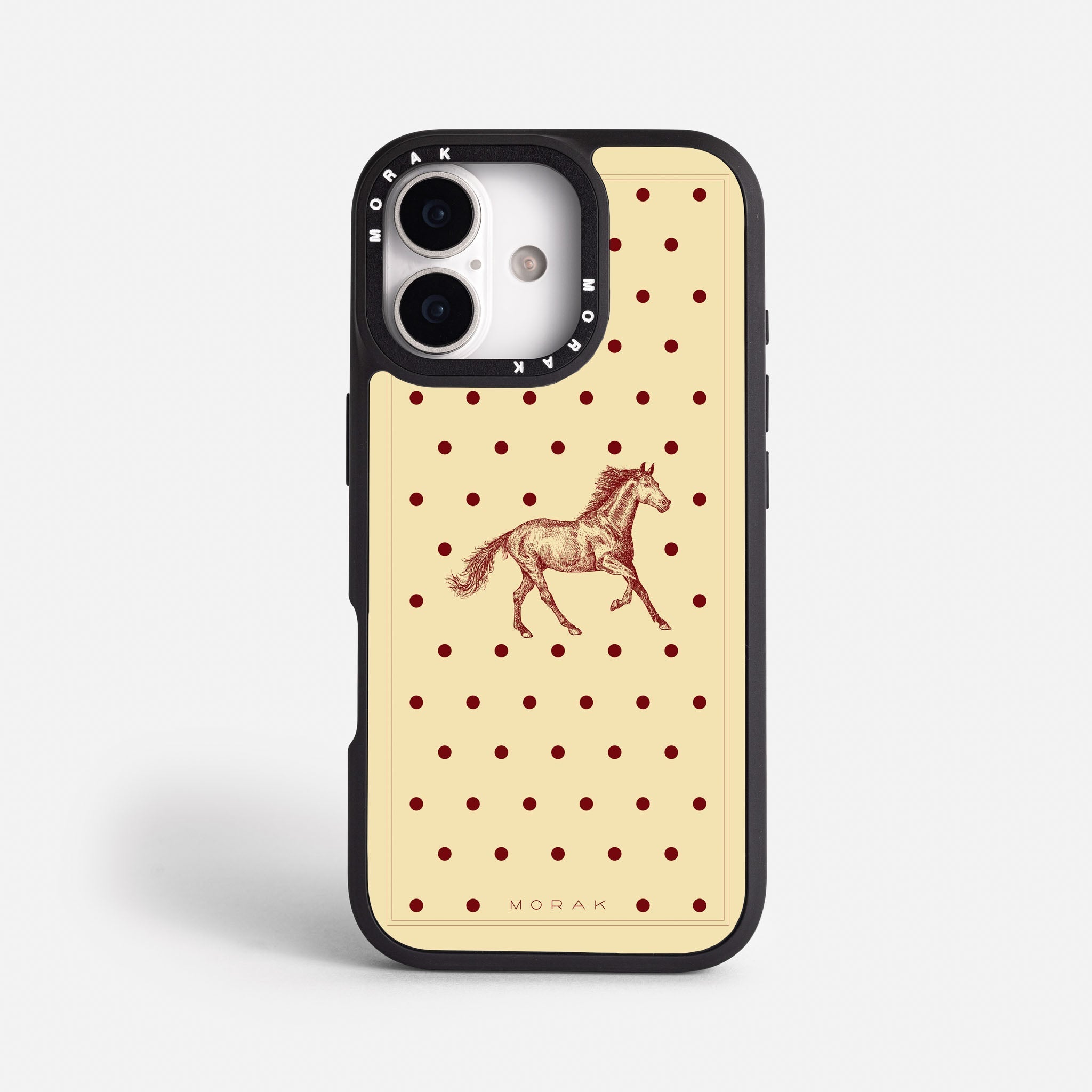 Case Horse Dots - Blanco Premium – Protección antigolpe | Diseño colombiano | Morak