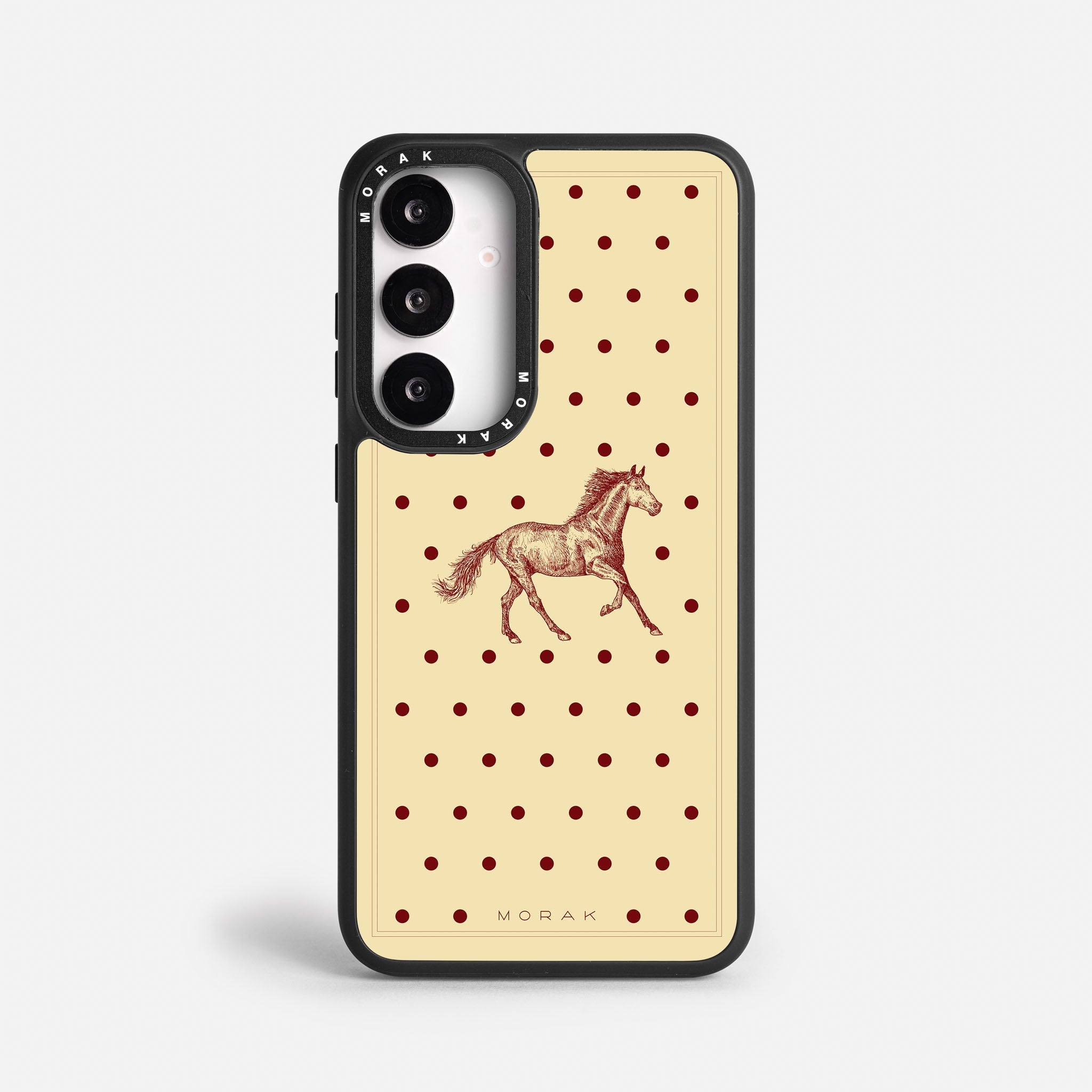Case Horse Dots - Blanco Premium – Protección antigolpe | Diseño colombiano | Morak