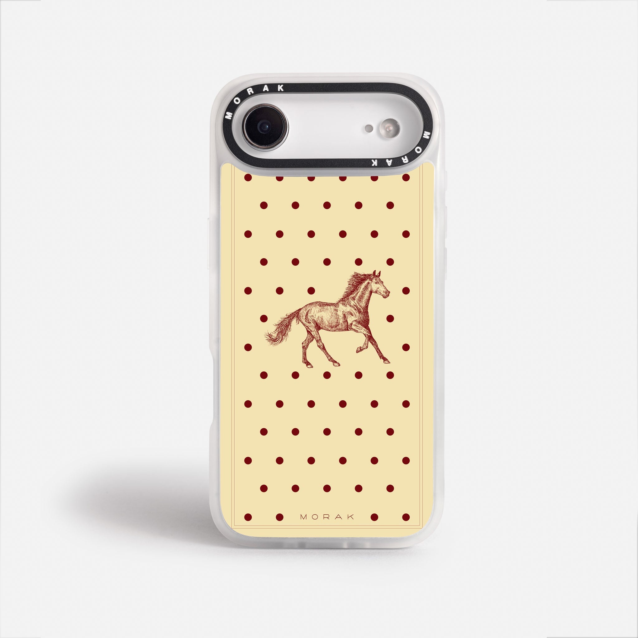 Case Horse Dots - Blanco Premium – Protección antigolpe | Diseño colombiano | Morak