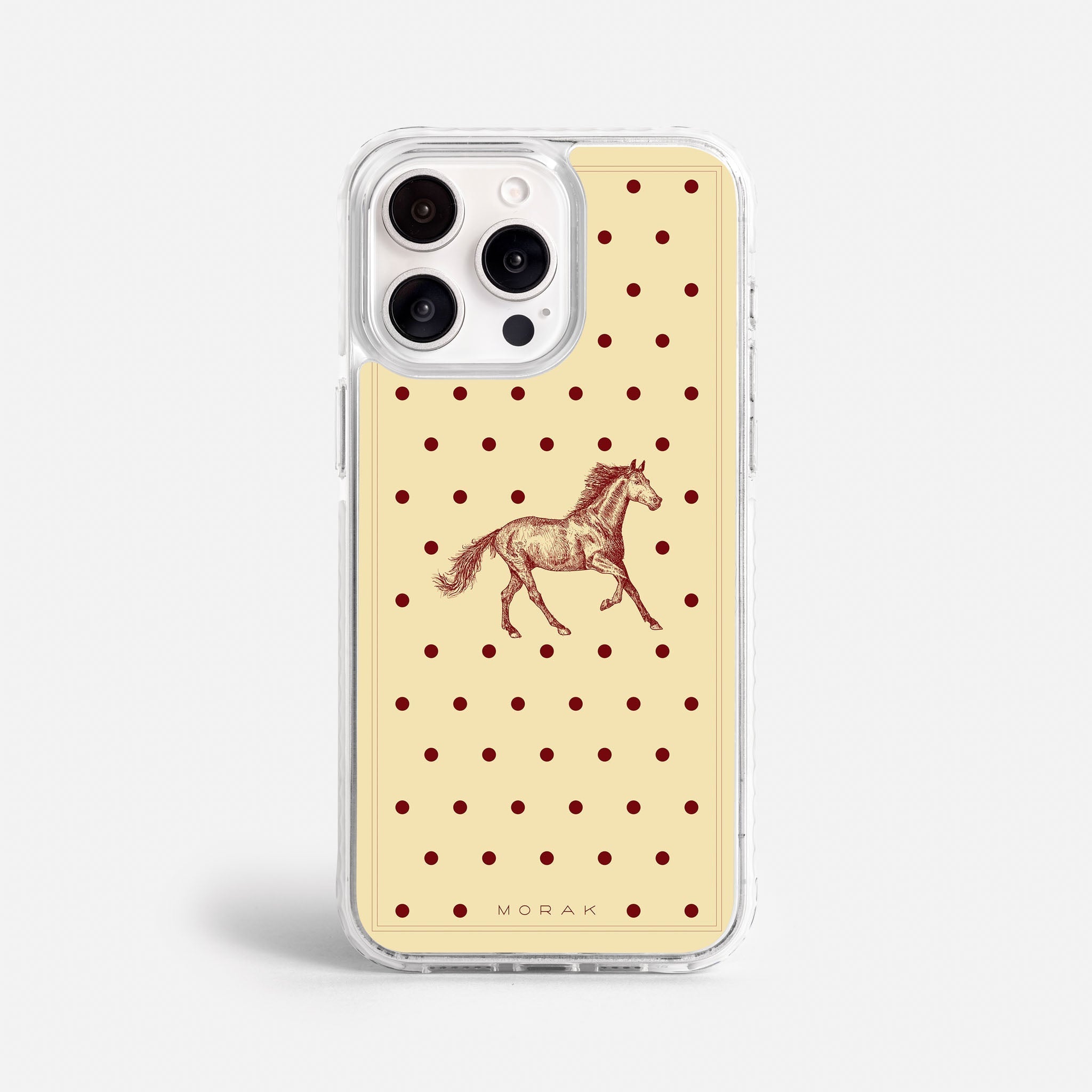 Case Horse Dots - Blanco Premium – Protección antigolpe | Diseño colombiano | Morak