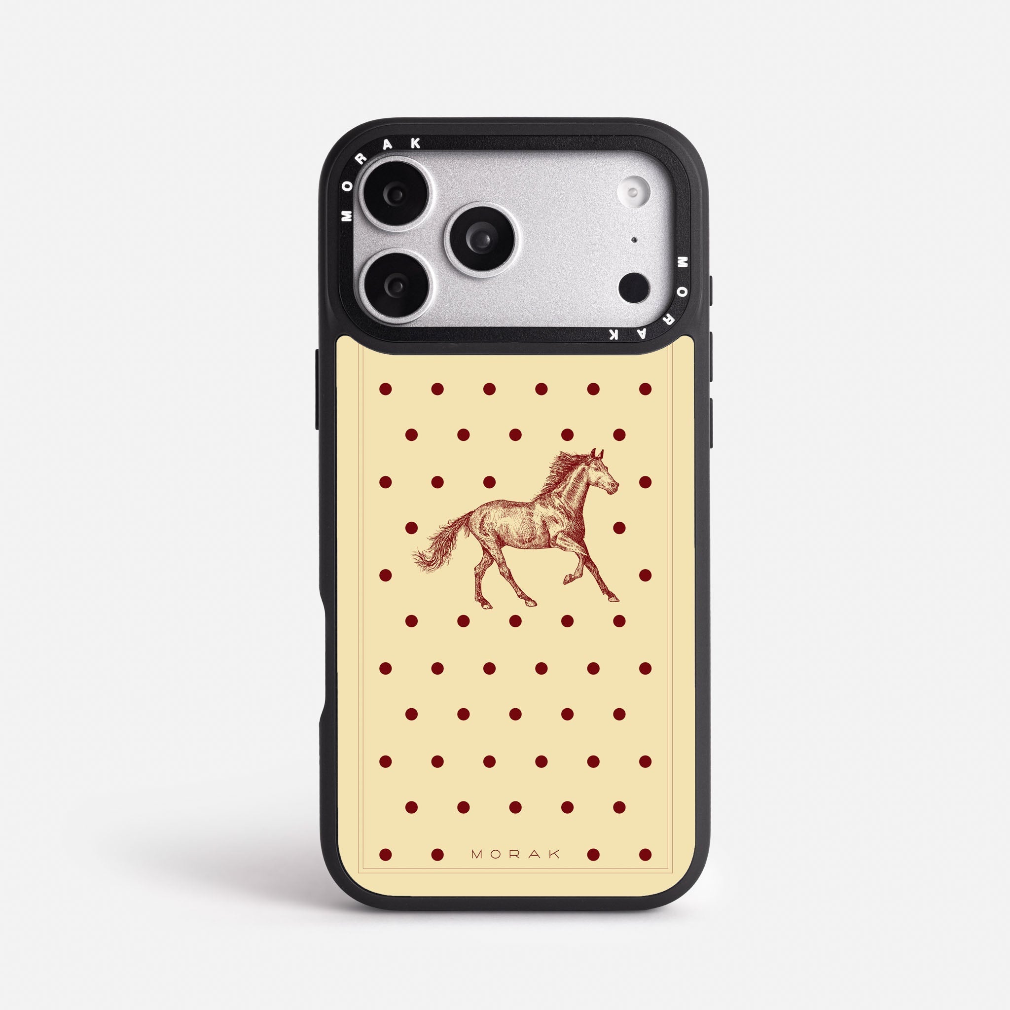 Case Horse Dots - Blanco Premium – Protección antigolpe | Diseño colombiano | Morak
