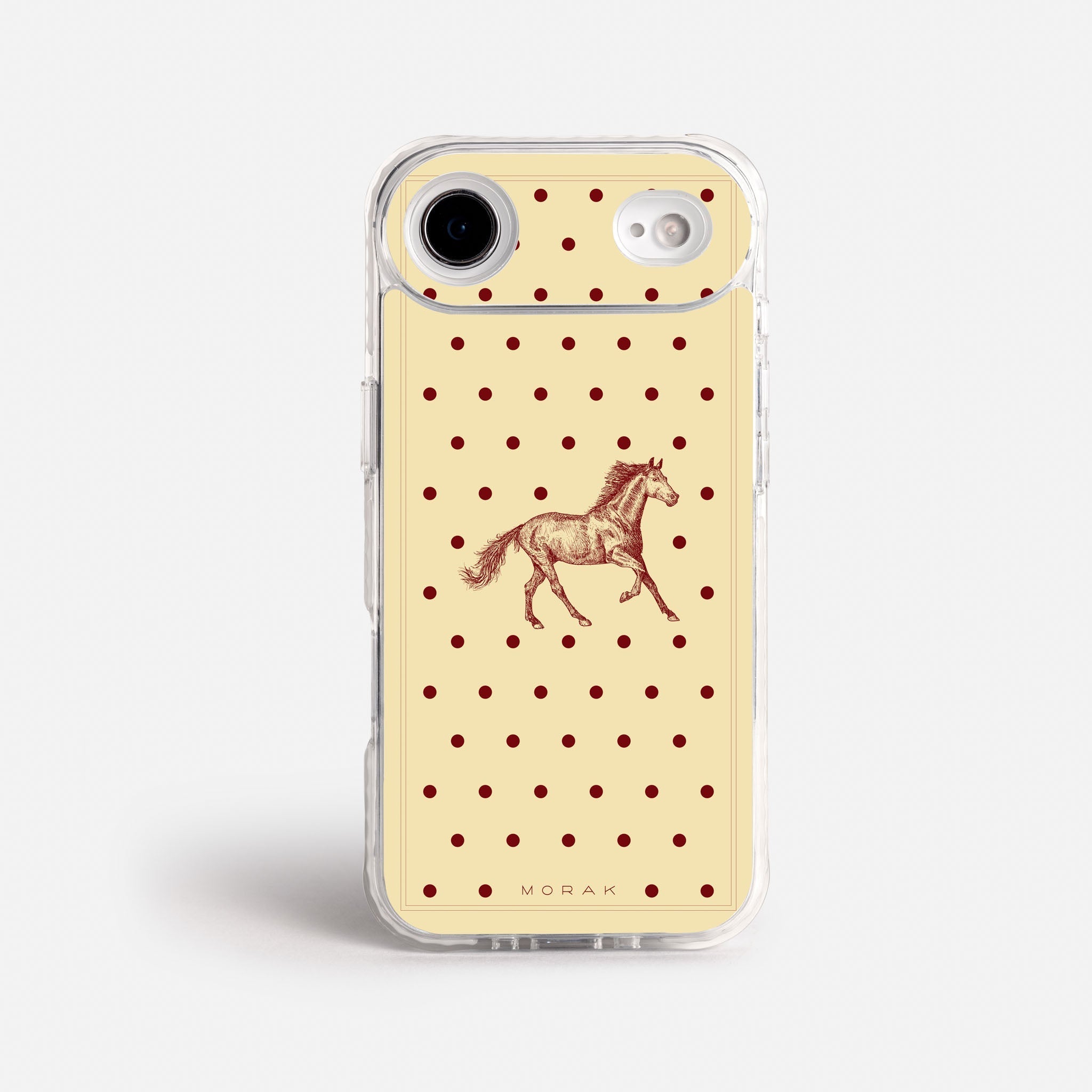 Case Horse Dots - Blanco Premium – Protección antigolpe | Diseño colombiano | Morak