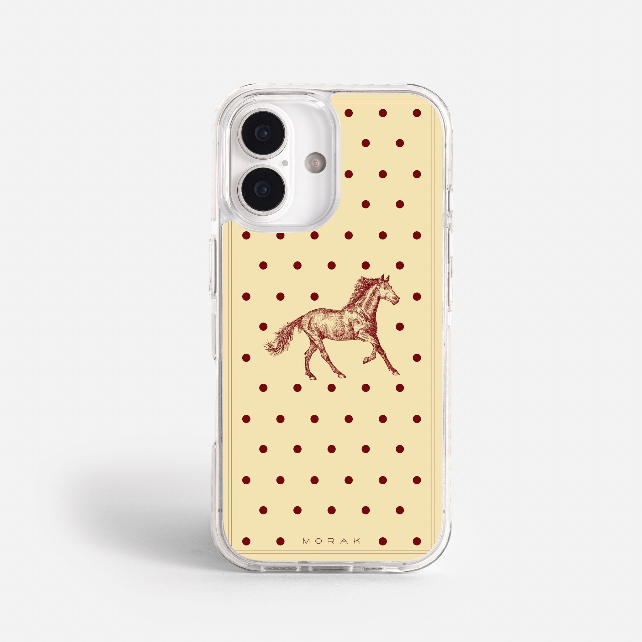 Case Horse Dots - Blanco Premium – Protección antigolpe | Diseño colombiano | Morak