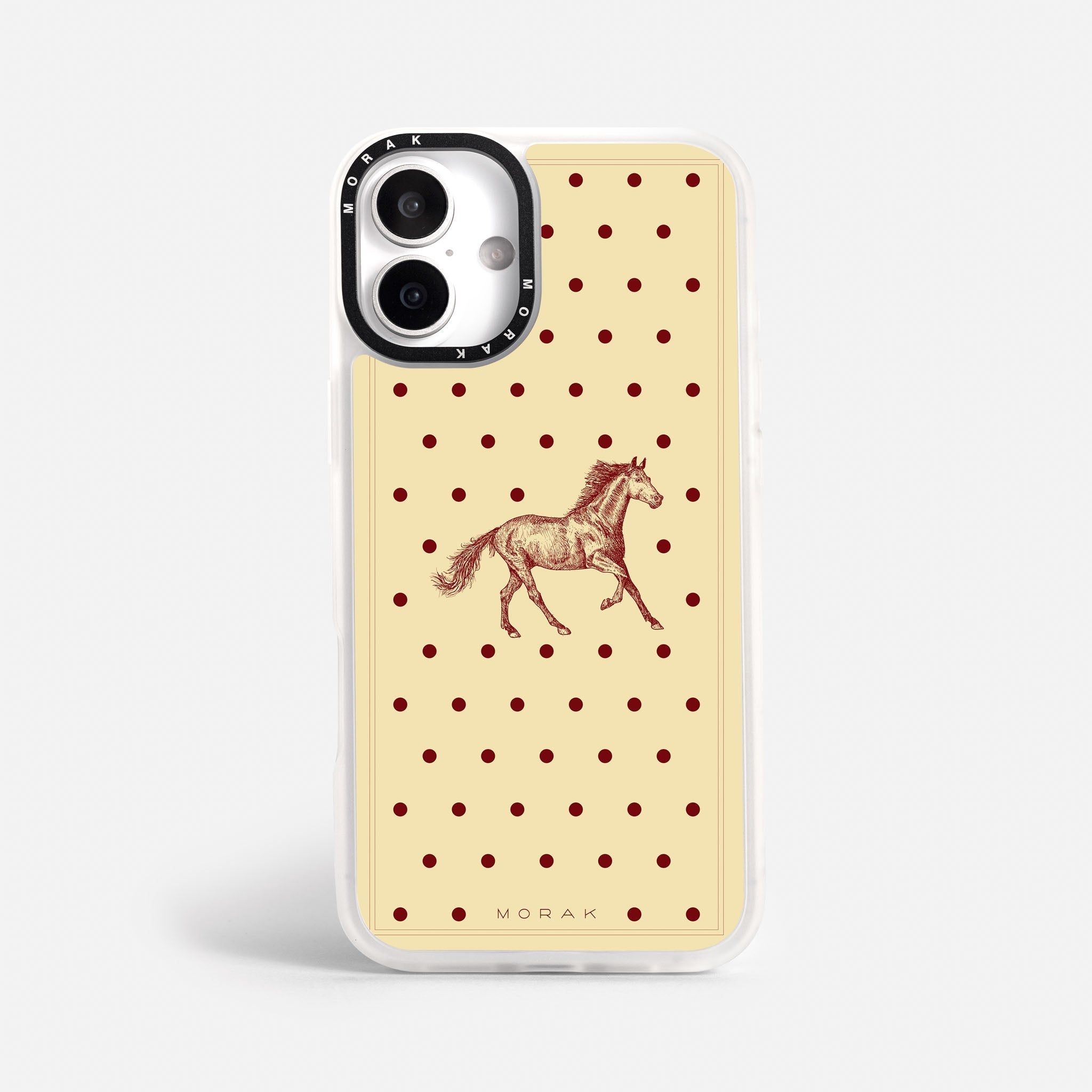 Case Horse Dots - Blanco Premium – Protección antigolpe | Diseño colombiano | Morak