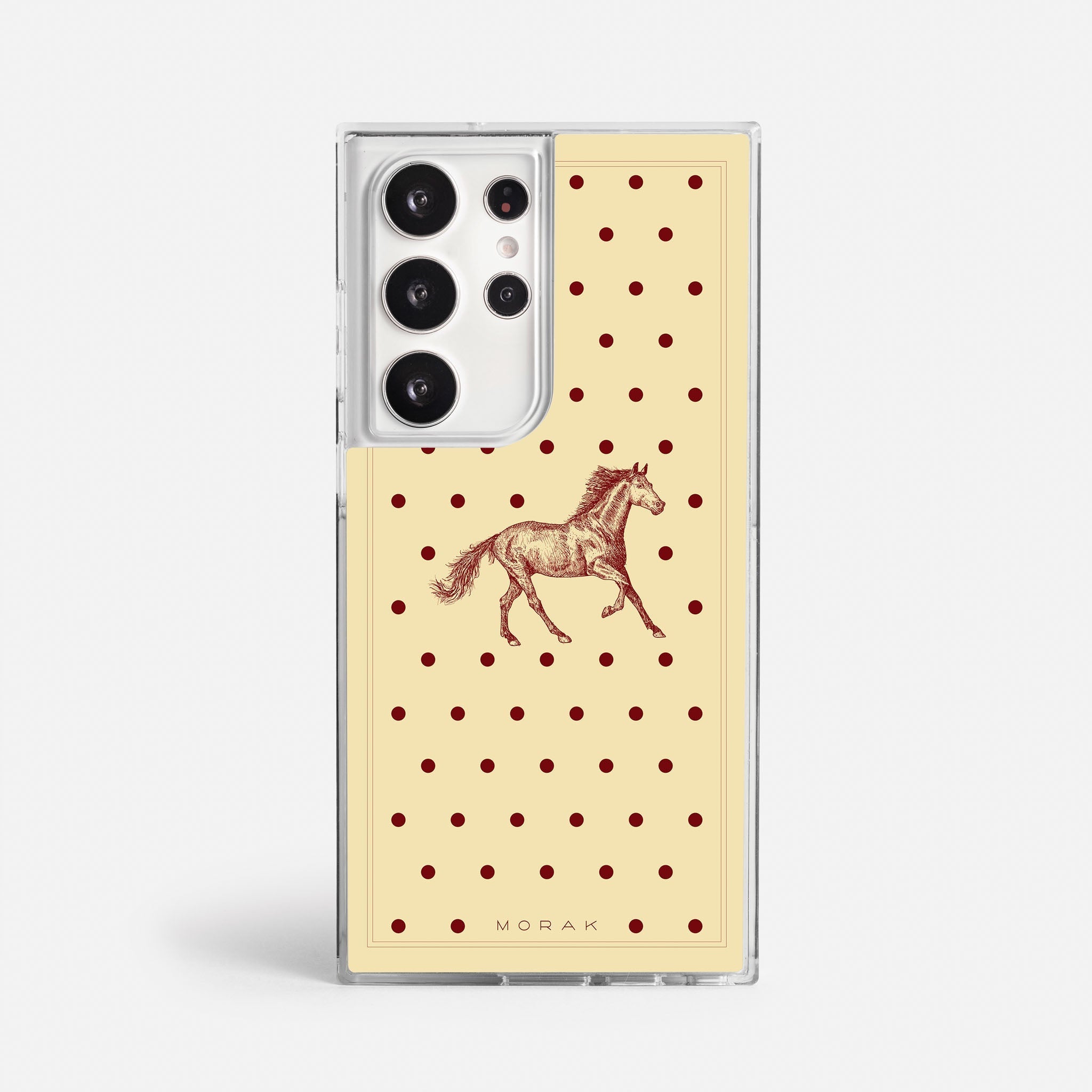 Case Horse Dots - Blanco Premium – Protección antigolpe | Diseño colombiano | Morak