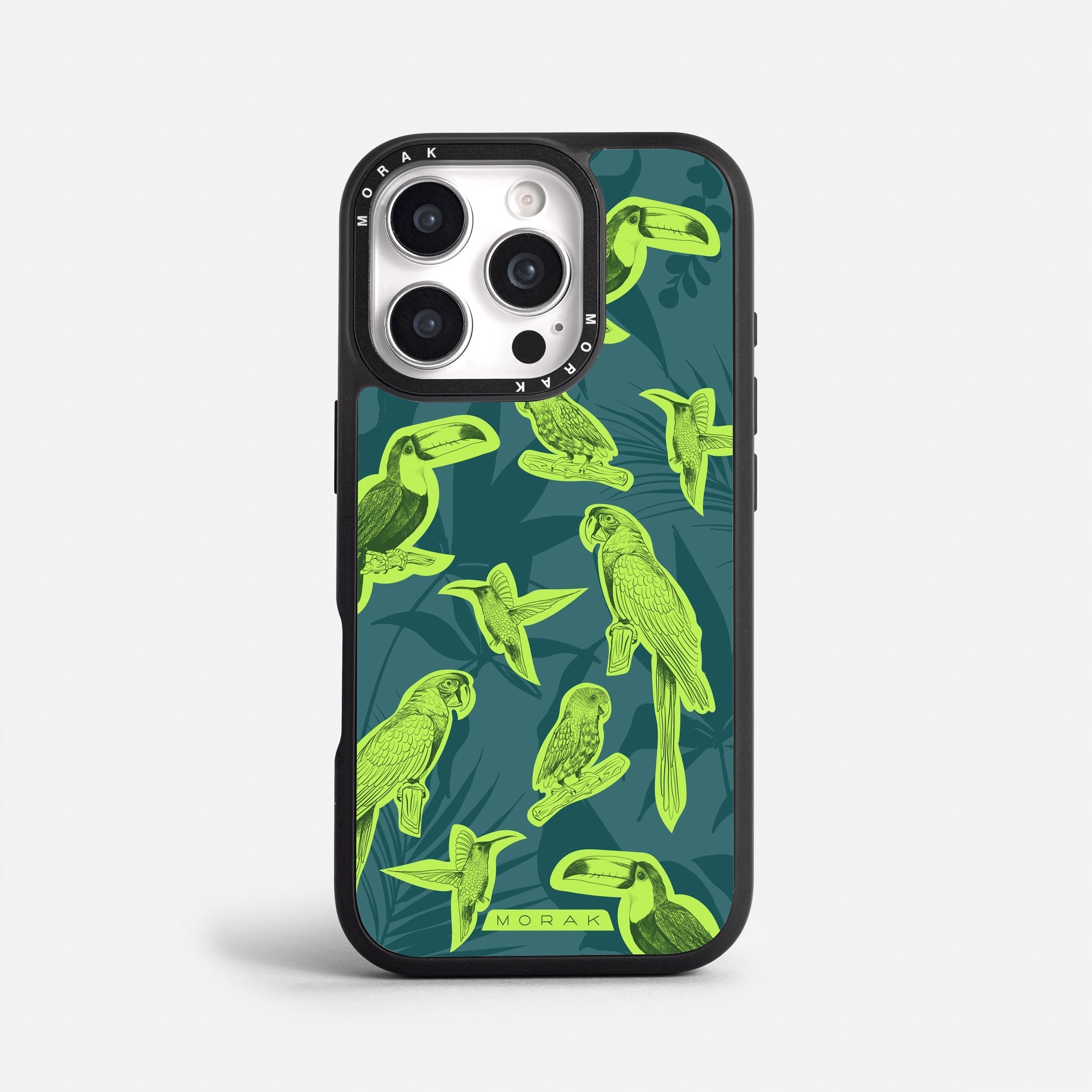 Case Jungle Birds - Blanco Premium – Protección antigolpe | Diseño colombiano | Morak