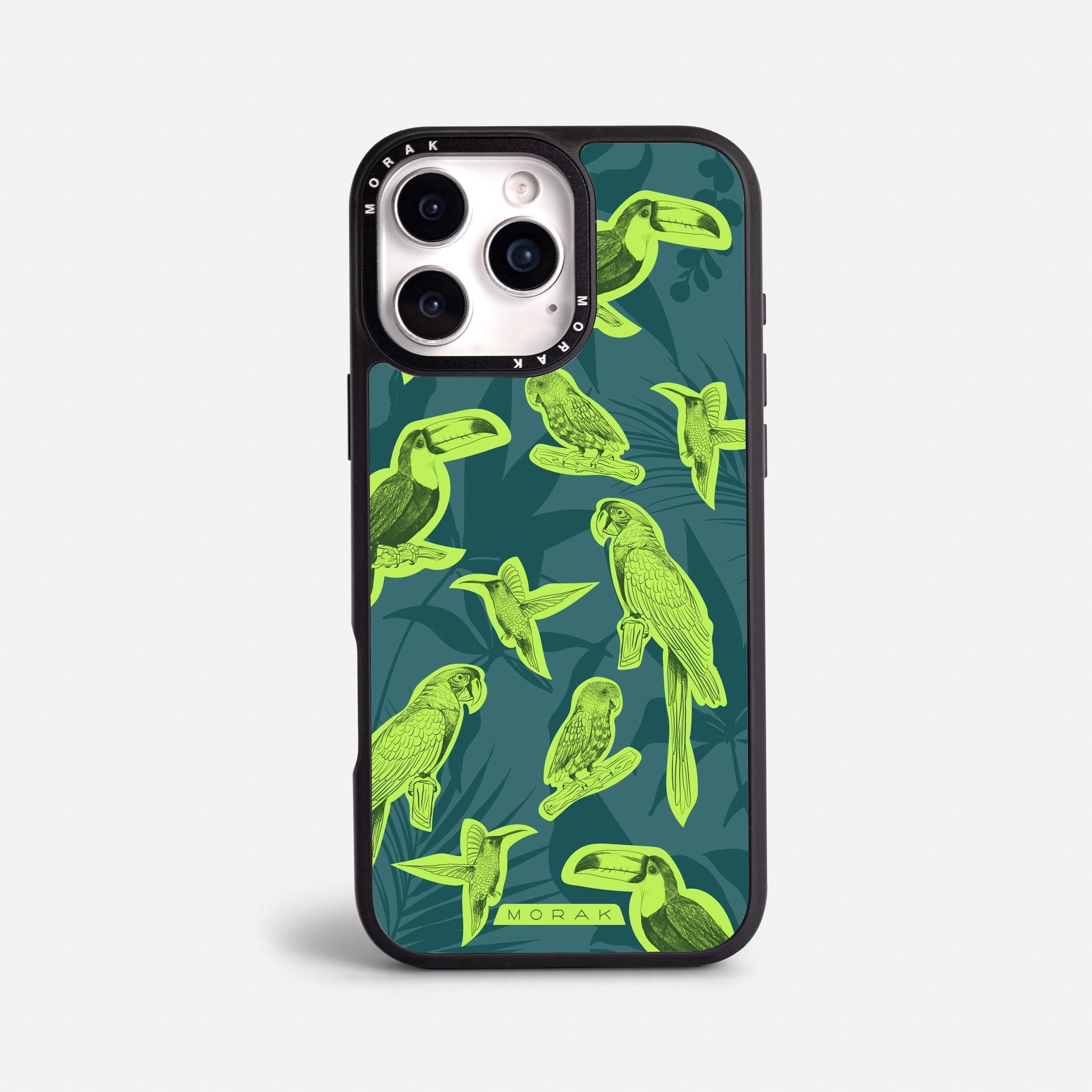 Case Jungle Birds - Blanco Premium – Protección antigolpe | Diseño colombiano | Morak