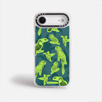 Case Funda Jungle Birds - Blanco Premium Para iPhone 17-12 Samsung S26-S22