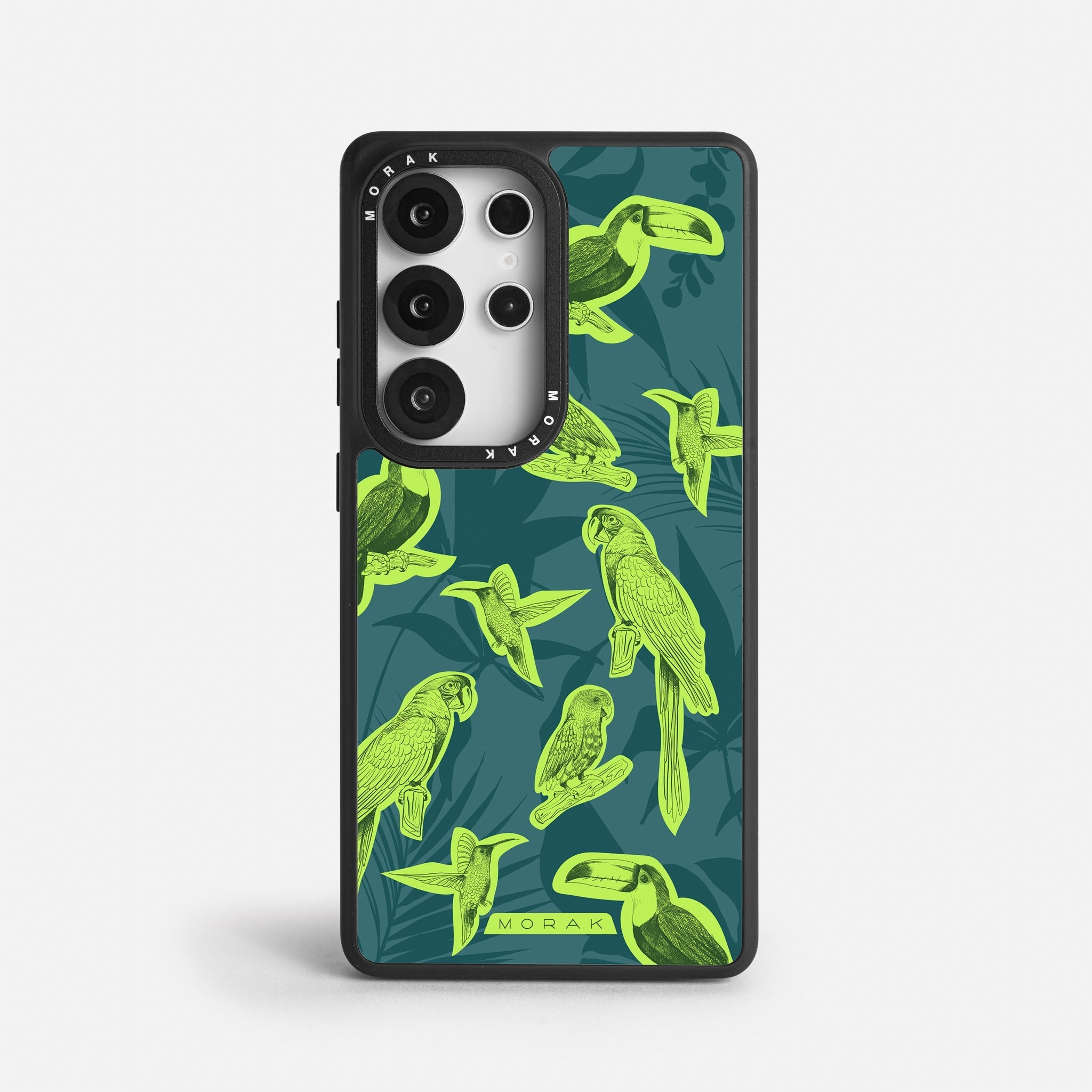 Case Jungle Birds - Blanco Premium – Protección antigolpe | Diseño colombiano | Morak