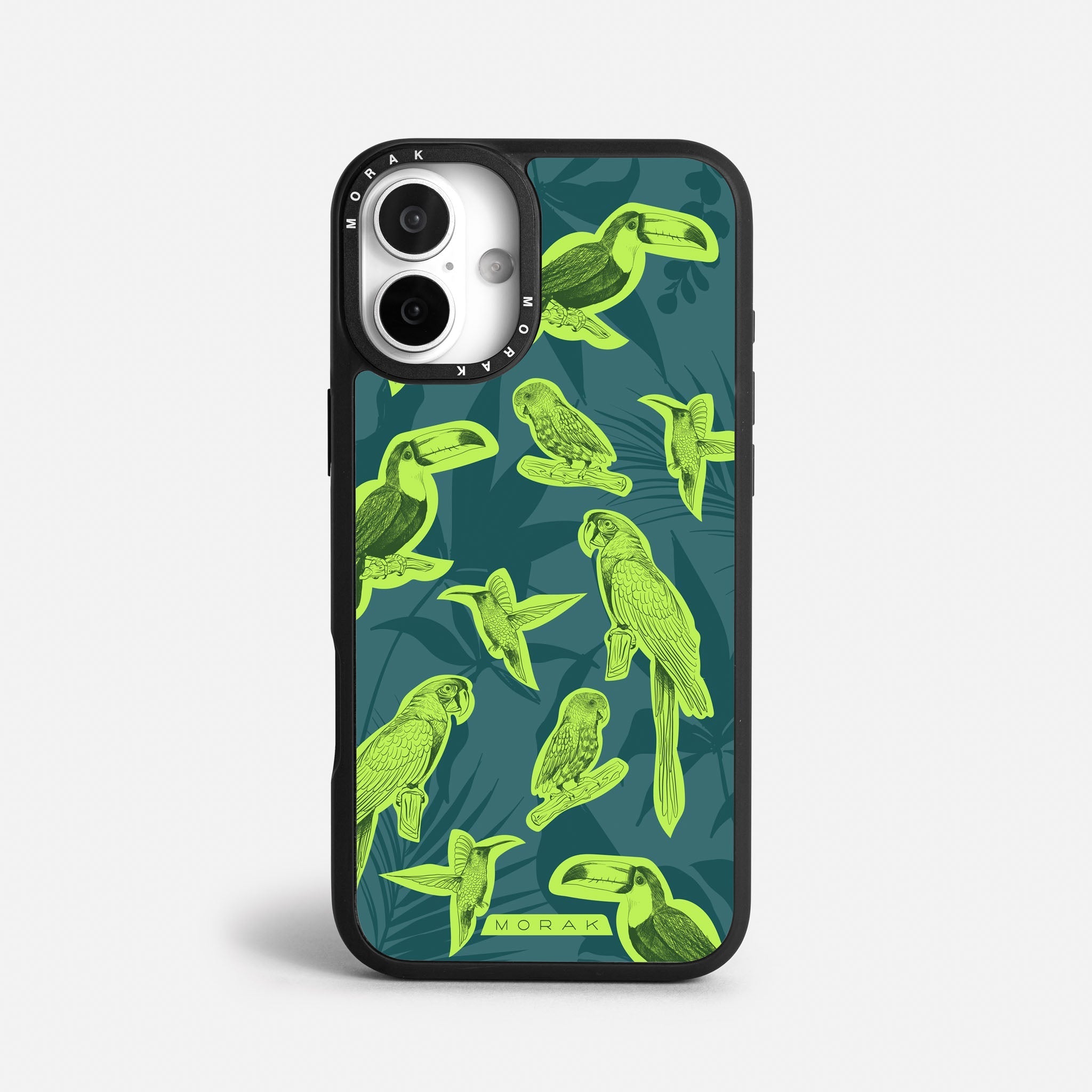 Case Jungle Birds - Blanco Premium – Protección antigolpe | Diseño colombiano | Morak