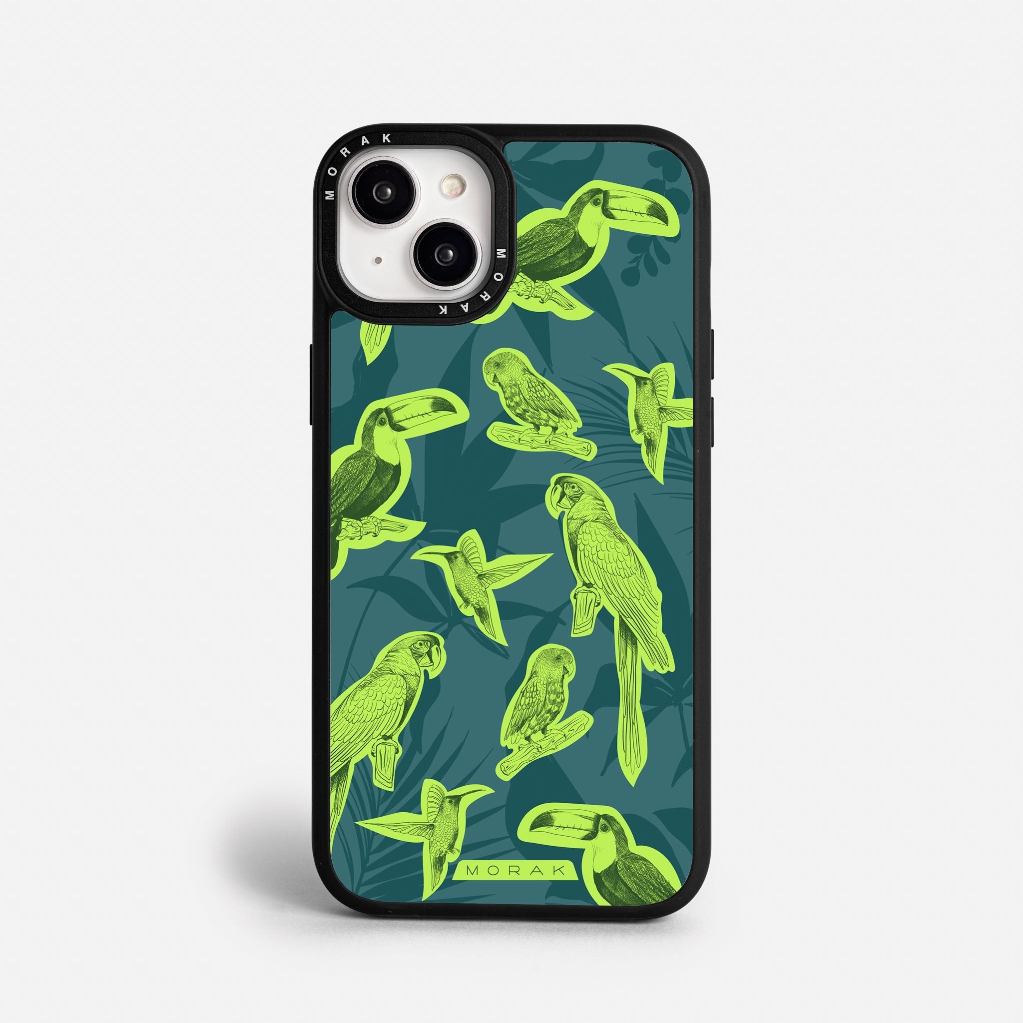 Case Jungle Birds - Blanco Premium – Protección antigolpe | Diseño colombiano | Morak