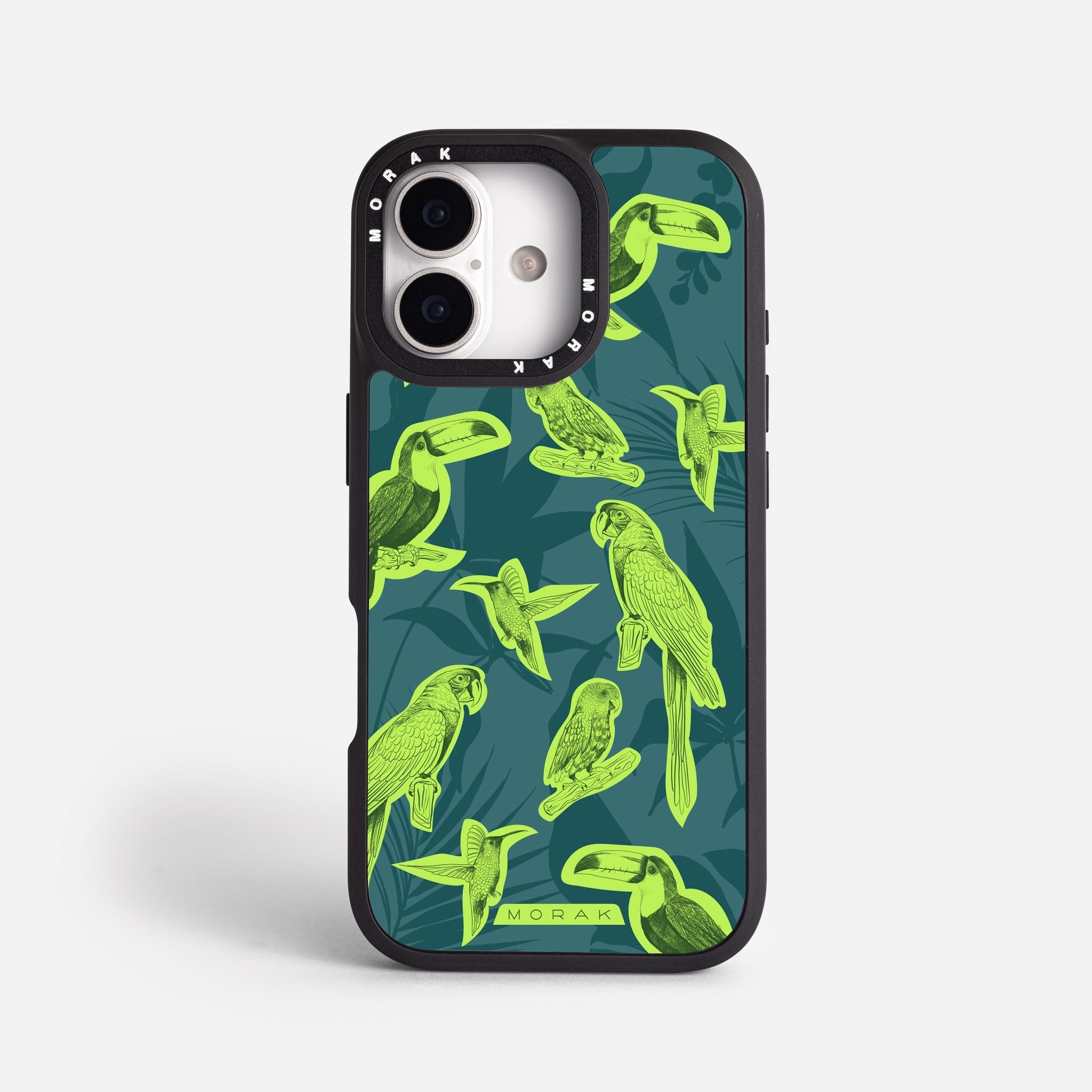 Case Jungle Birds - Blanco Premium – Protección antigolpe | Diseño colombiano | Morak