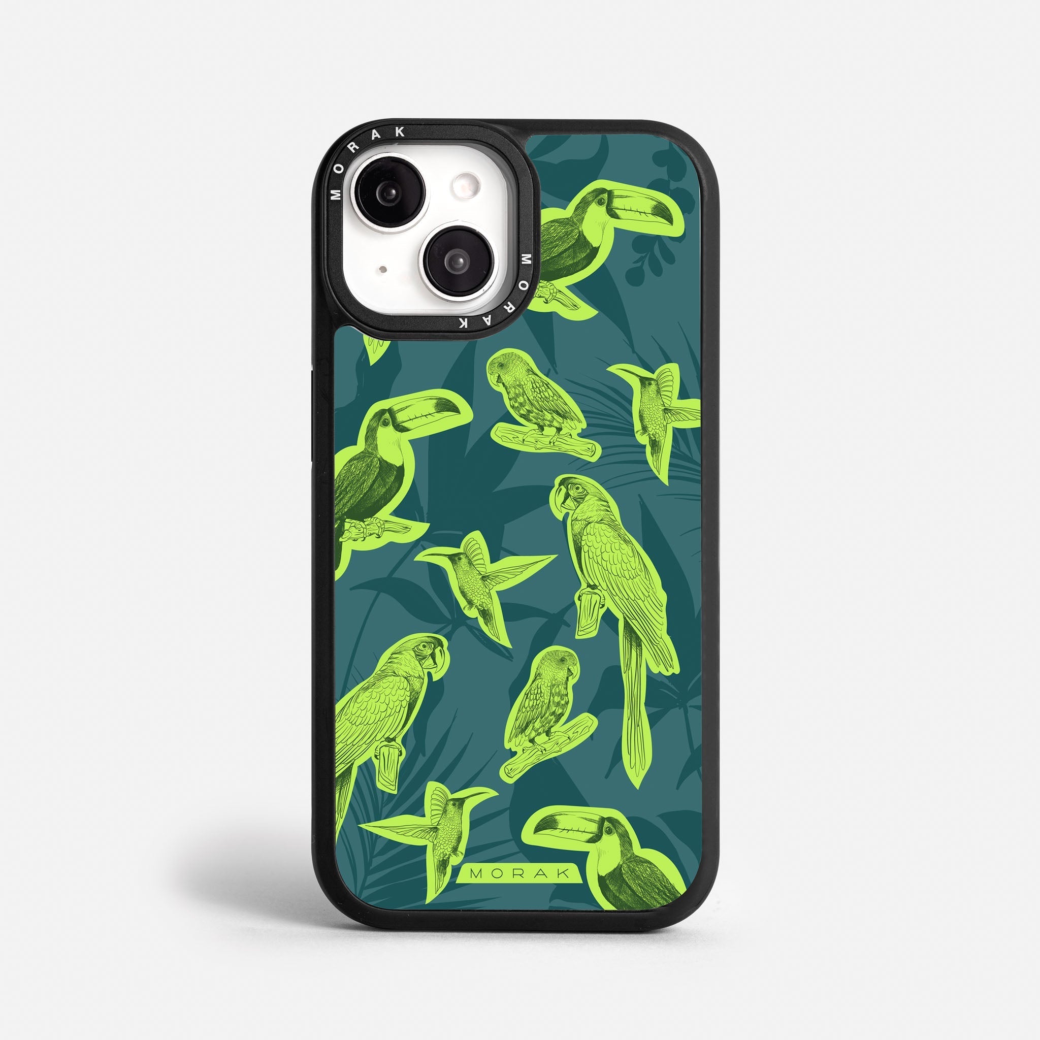 Case Jungle Birds - Blanco Premium – Protección antigolpe | Diseño colombiano | Morak