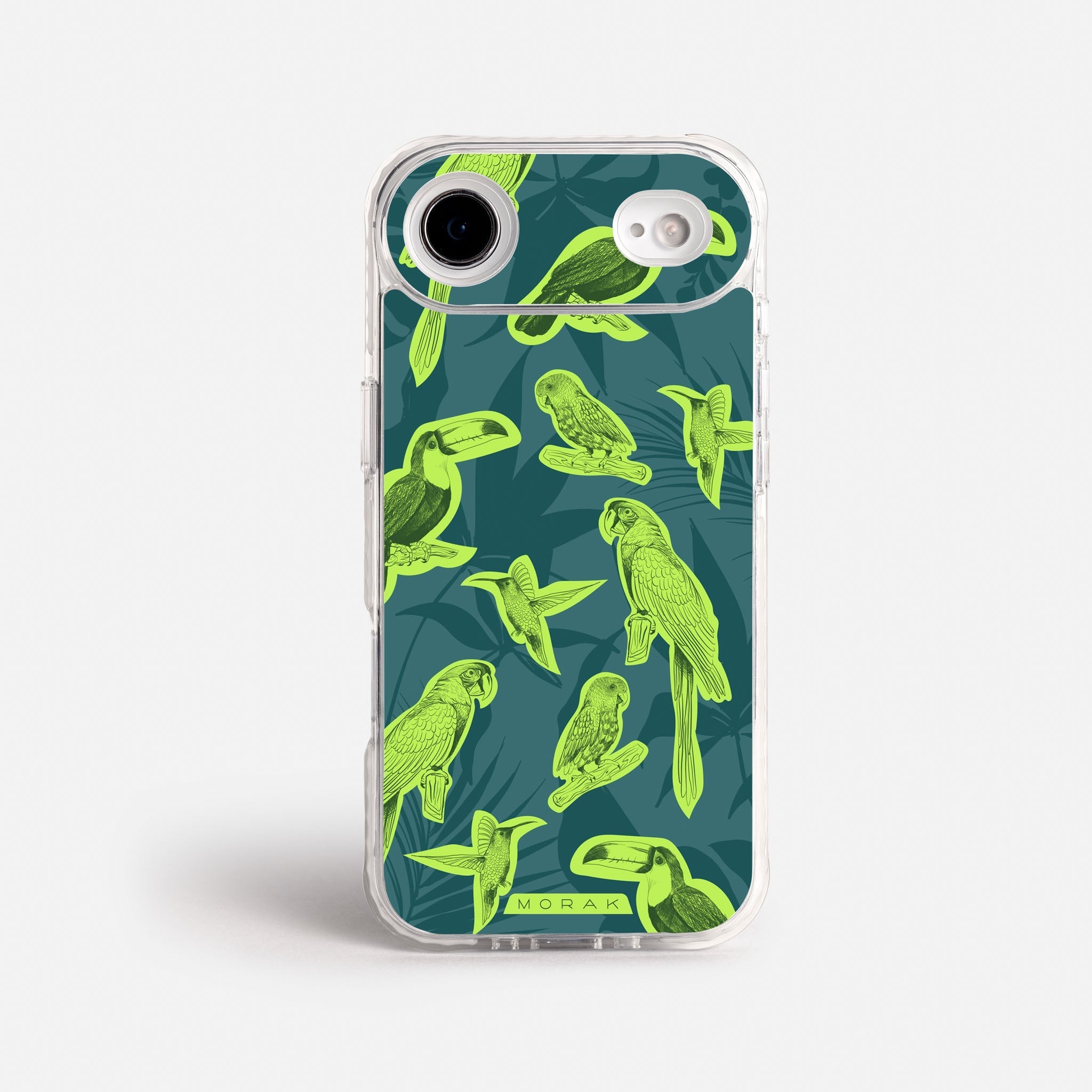 Case Jungle Birds - Blanco Premium – Protección antigolpe | Diseño colombiano | Morak