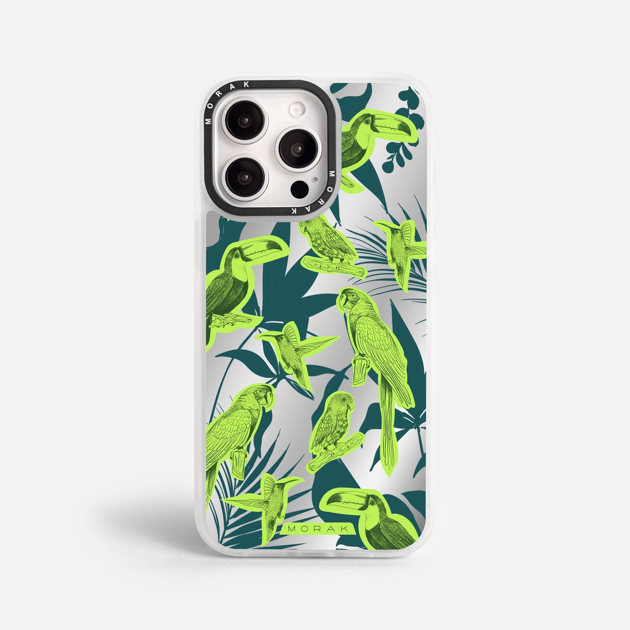 Case Jungle Birds - Espejo Premium – Protección antigolpe | Diseño colombiano | Morak