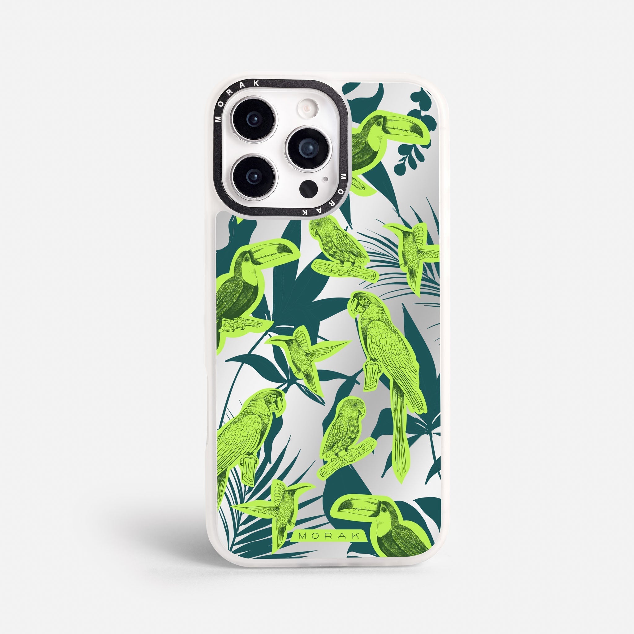 Case Jungle Birds - Espejo Premium – Protección antigolpe | Diseño colombiano | Morak