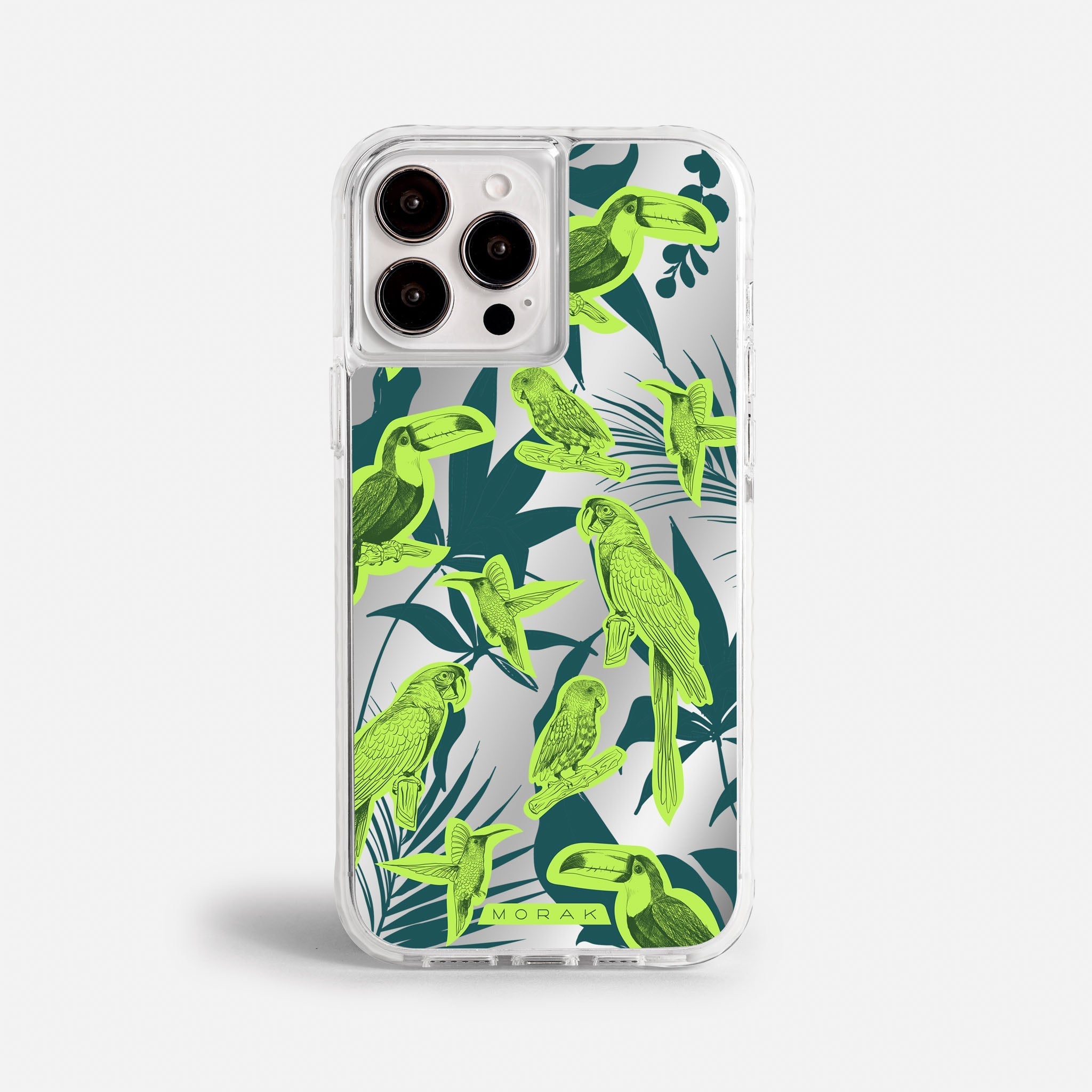 Case Jungle Birds - Espejo Premium – Protección antigolpe | Diseño colombiano | Morak