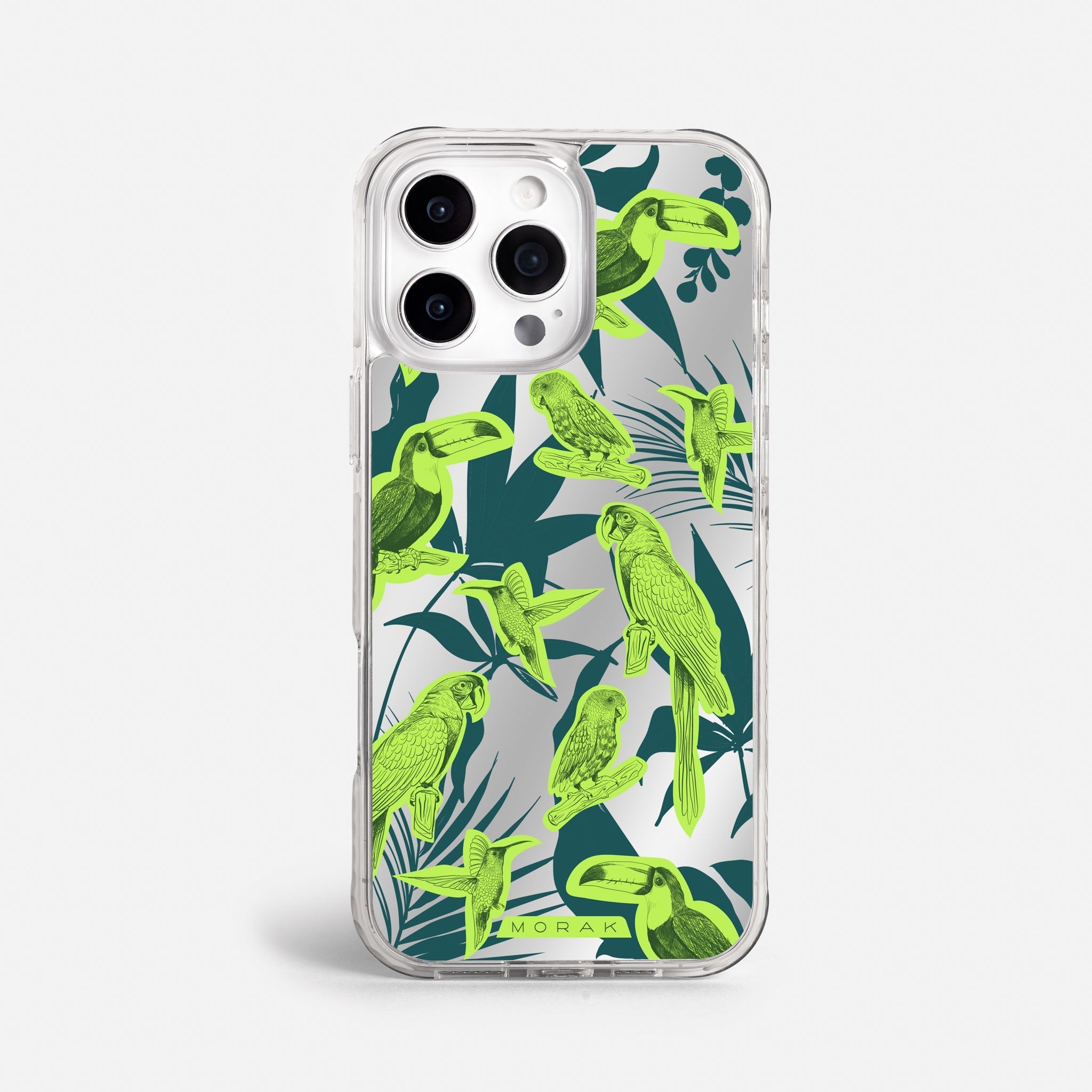 Case Jungle Birds - Espejo Premium – Protección antigolpe | Diseño colombiano | Morak