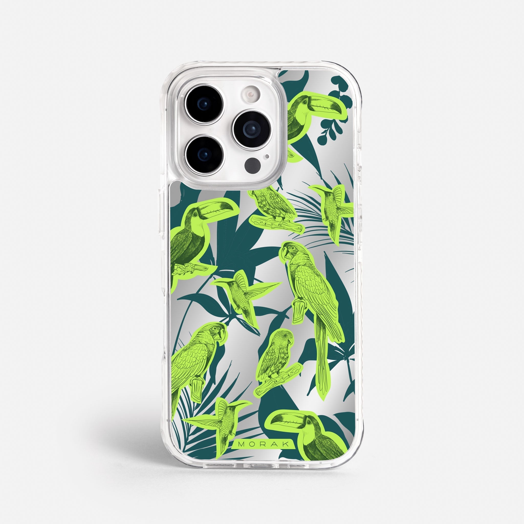 Case Jungle Birds - Espejo Premium – Protección antigolpe | Diseño colombiano | Morak
