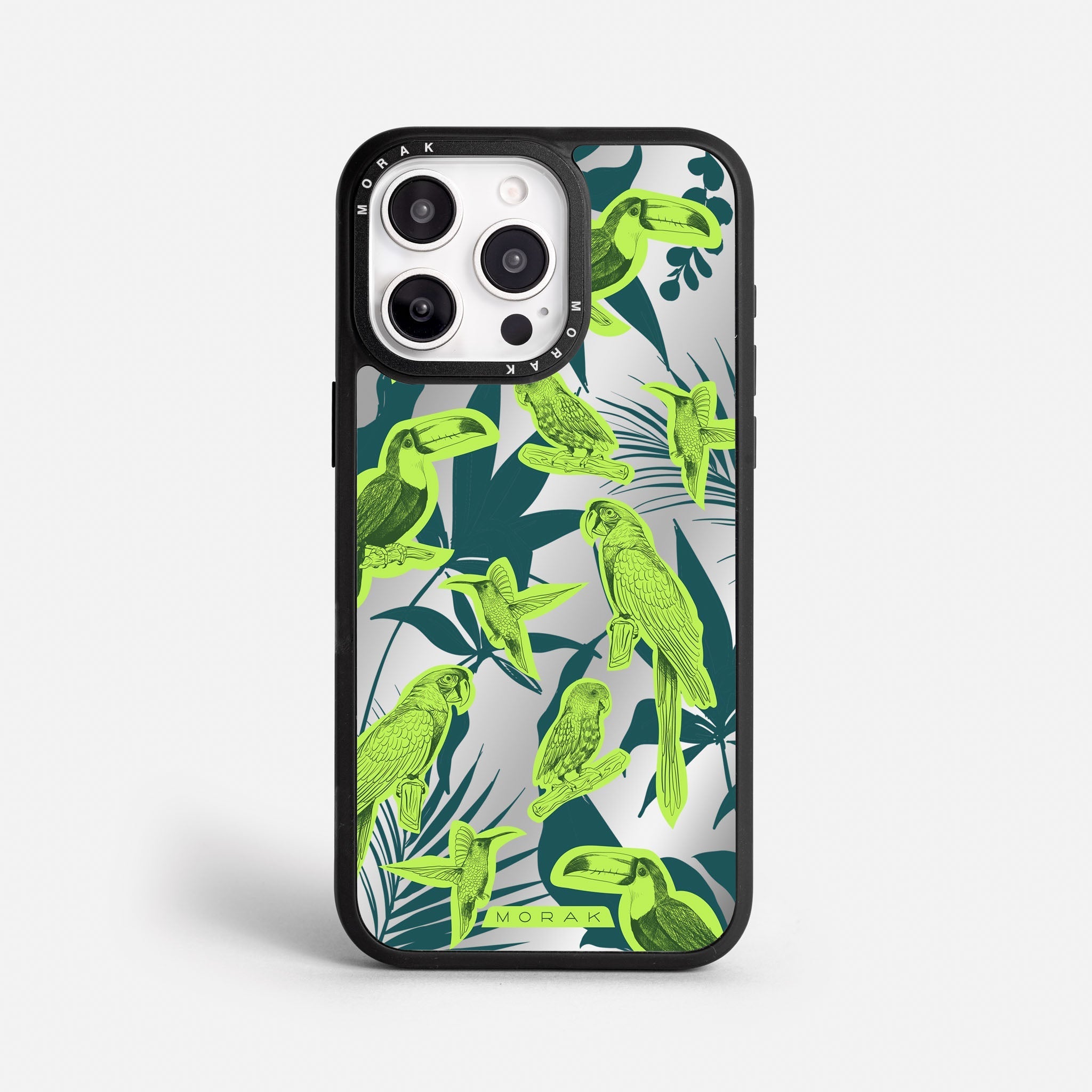 Case Jungle Birds - Espejo Premium – Protección antigolpe | Diseño colombiano | Morak