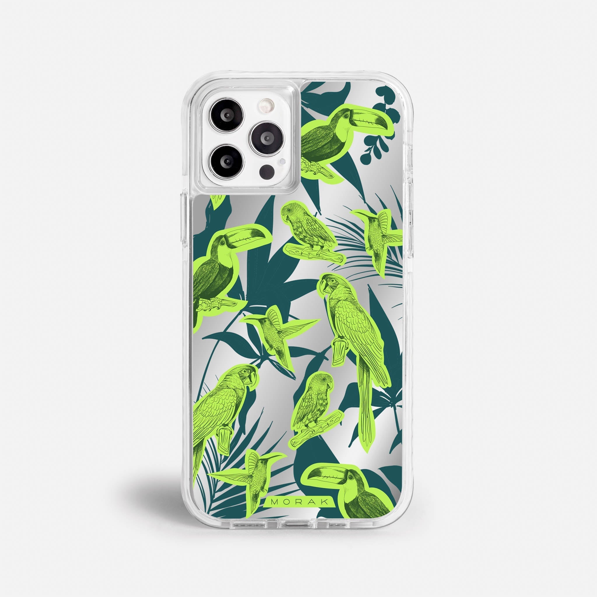 Case Jungle Birds - Espejo Premium – Protección antigolpe | Diseño colombiano | Morak