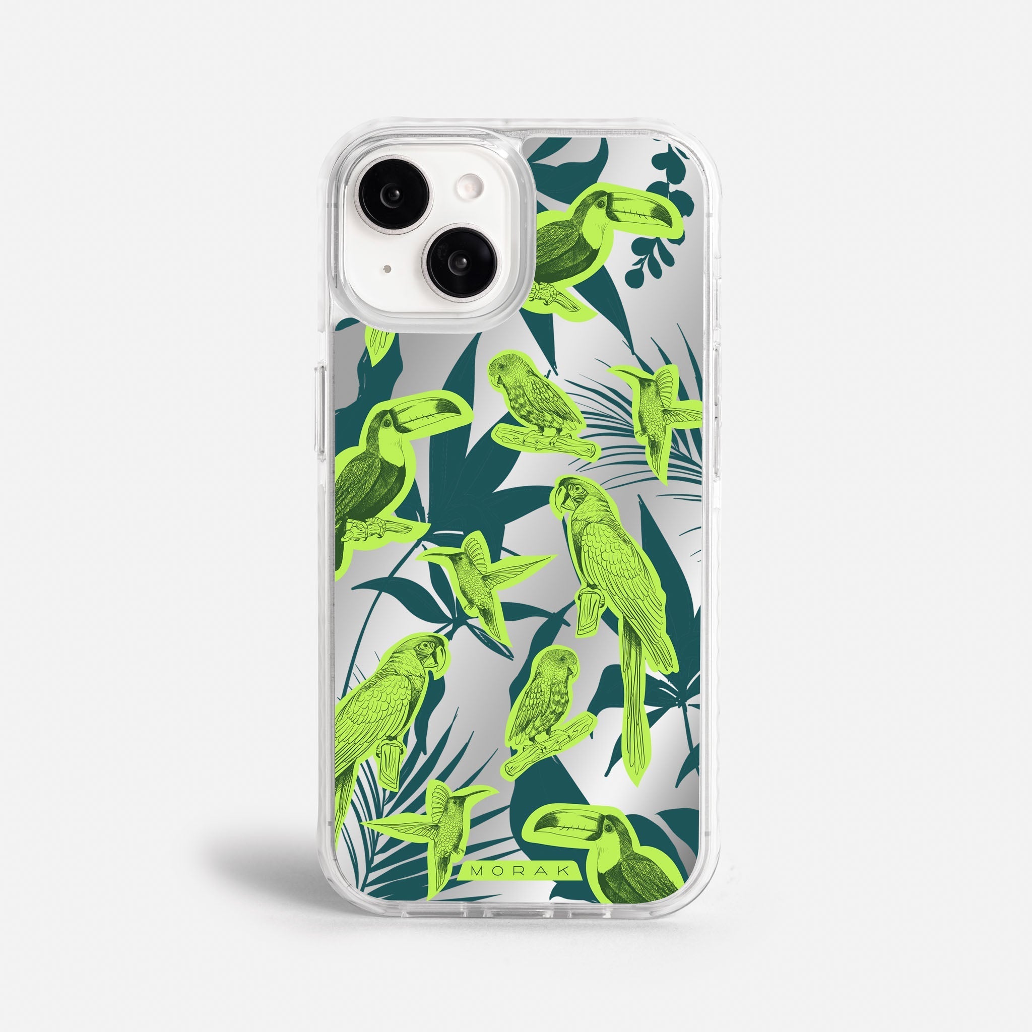 Case Jungle Birds - Espejo Premium – Protección antigolpe | Diseño colombiano | Morak