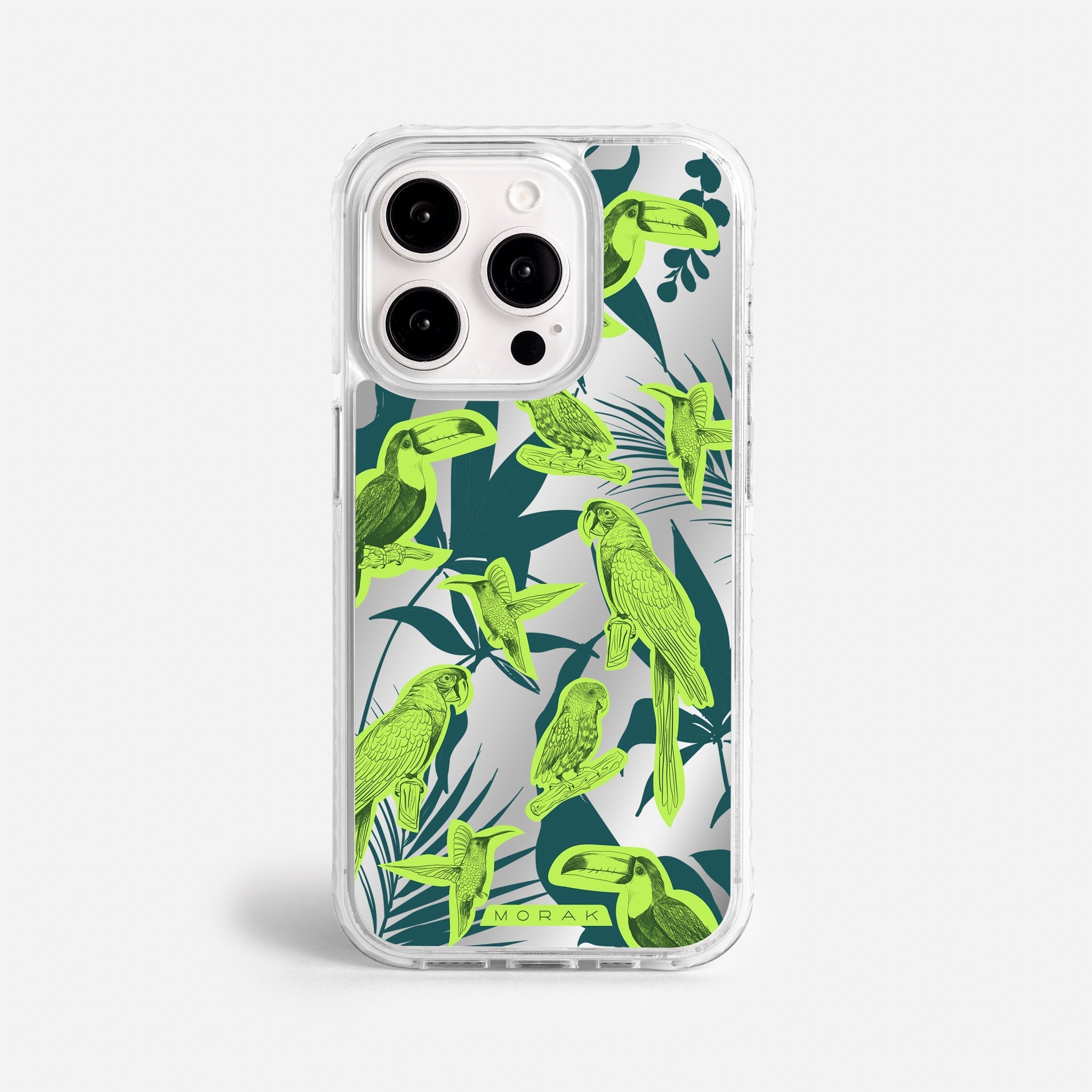 Case Jungle Birds - Espejo Premium – Protección antigolpe | Diseño colombiano | Morak