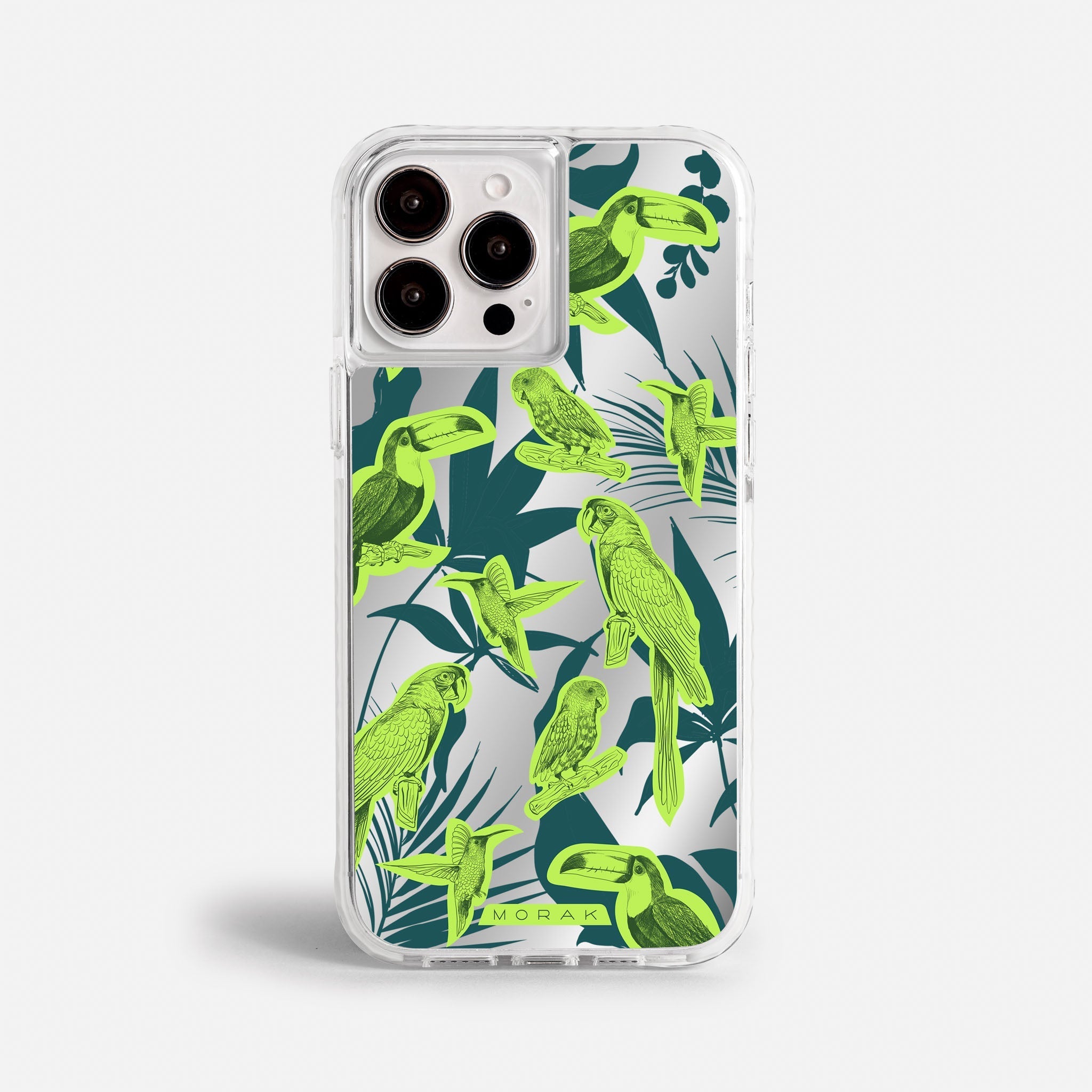 Case Jungle Birds - Espejo Premium – Protección antigolpe | Diseño colombiano | Morak