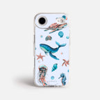 Case Funda Ocean Friends - Blanco Premium Para iPhone 17-12 Samsung S26-S22