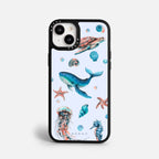 Case Funda Ocean Friends - Blanco Premium Para iPhone 17-12 Samsung S26-S22