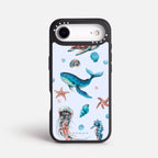 Case Funda Ocean Friends - Blanco Premium Para iPhone 17-12 Samsung S26-S22