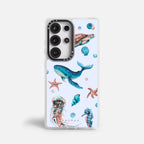 Case Funda Ocean Friends - Blanco Premium Para iPhone 17-12 Samsung S26-S22