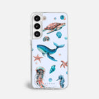 Case Funda Ocean Friends - Blanco Premium Para iPhone 17-12 Samsung S26-S22