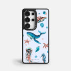Case Funda Ocean Friends - Blanco Premium Para iPhone 17-12 Samsung S26-S22