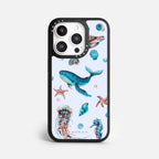 Case Funda Ocean Friends - Blanco Premium Para iPhone 17-12 Samsung S26-S22