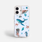 Case Funda Ocean Friends - Blanco Premium Para iPhone 17-12 Samsung S26-S22