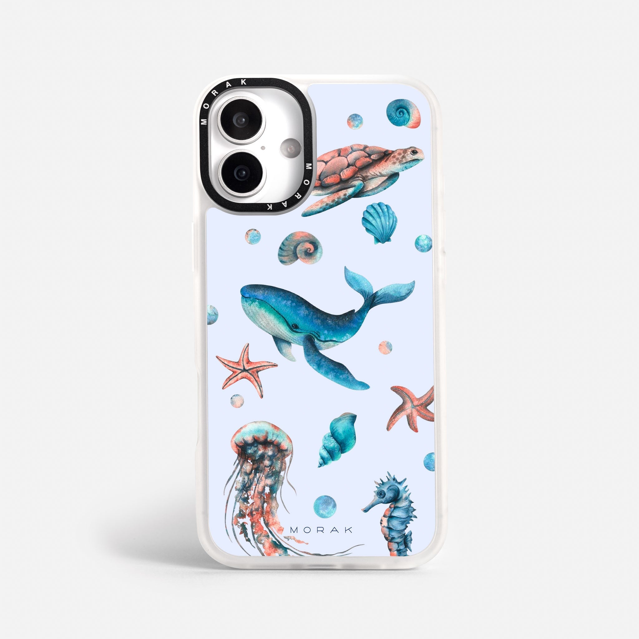 Case Ocean Friends - Blanco Premium – Protección antigolpe | Diseño colombiano | Morak